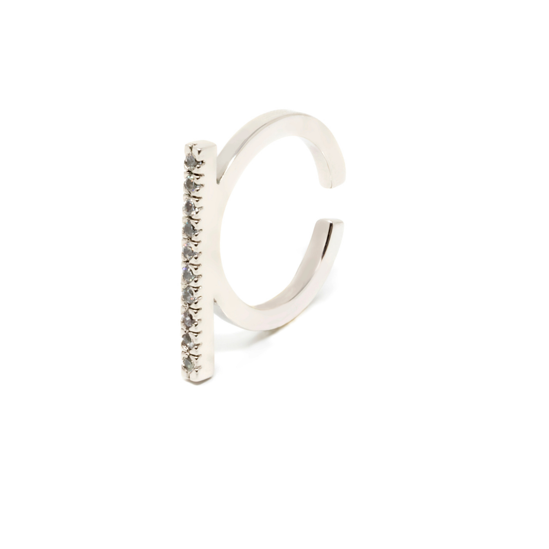 Anillo Manhattan con circonitas de latón bañado en oro