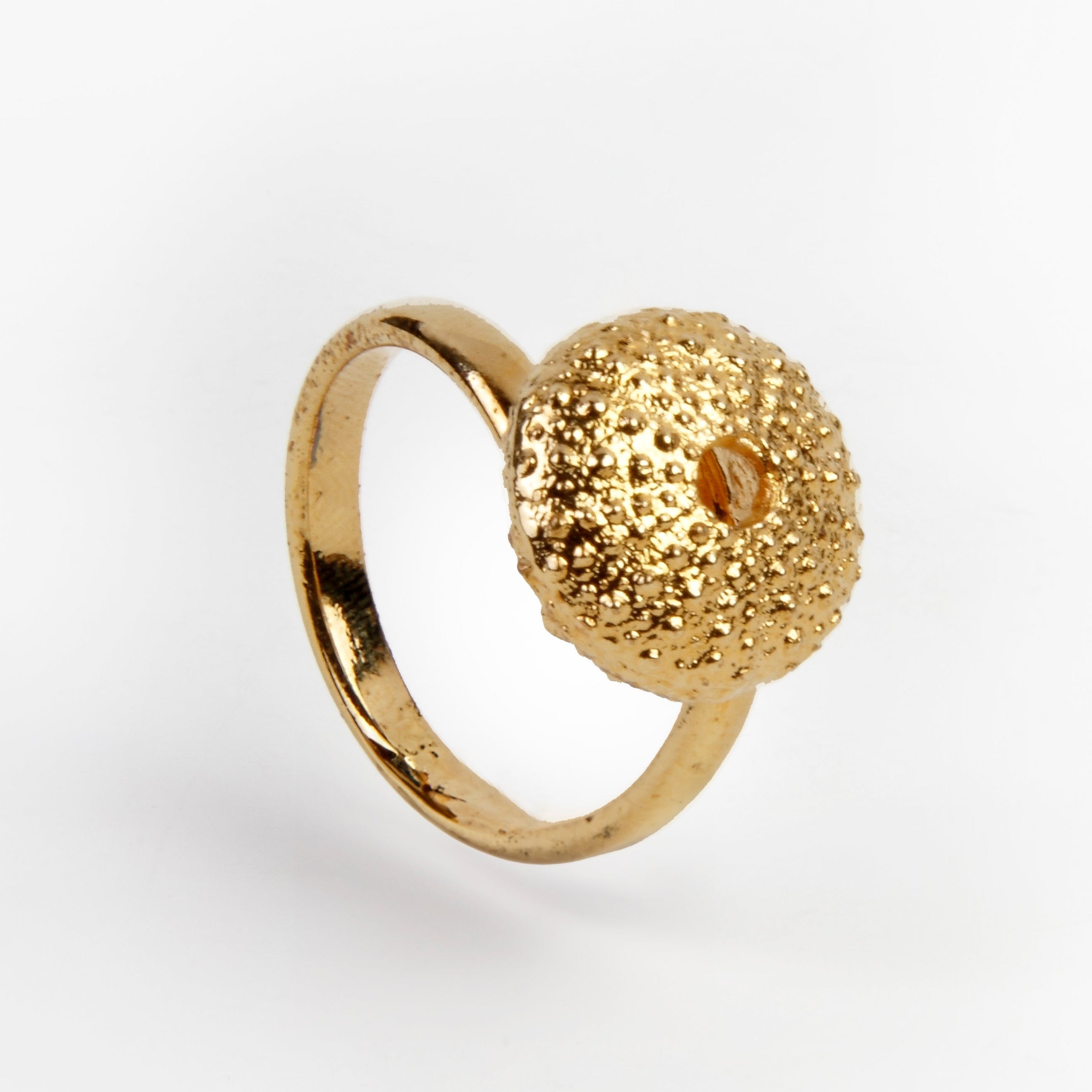 Anillo Mini Trenc erizo dorado (ajustable)