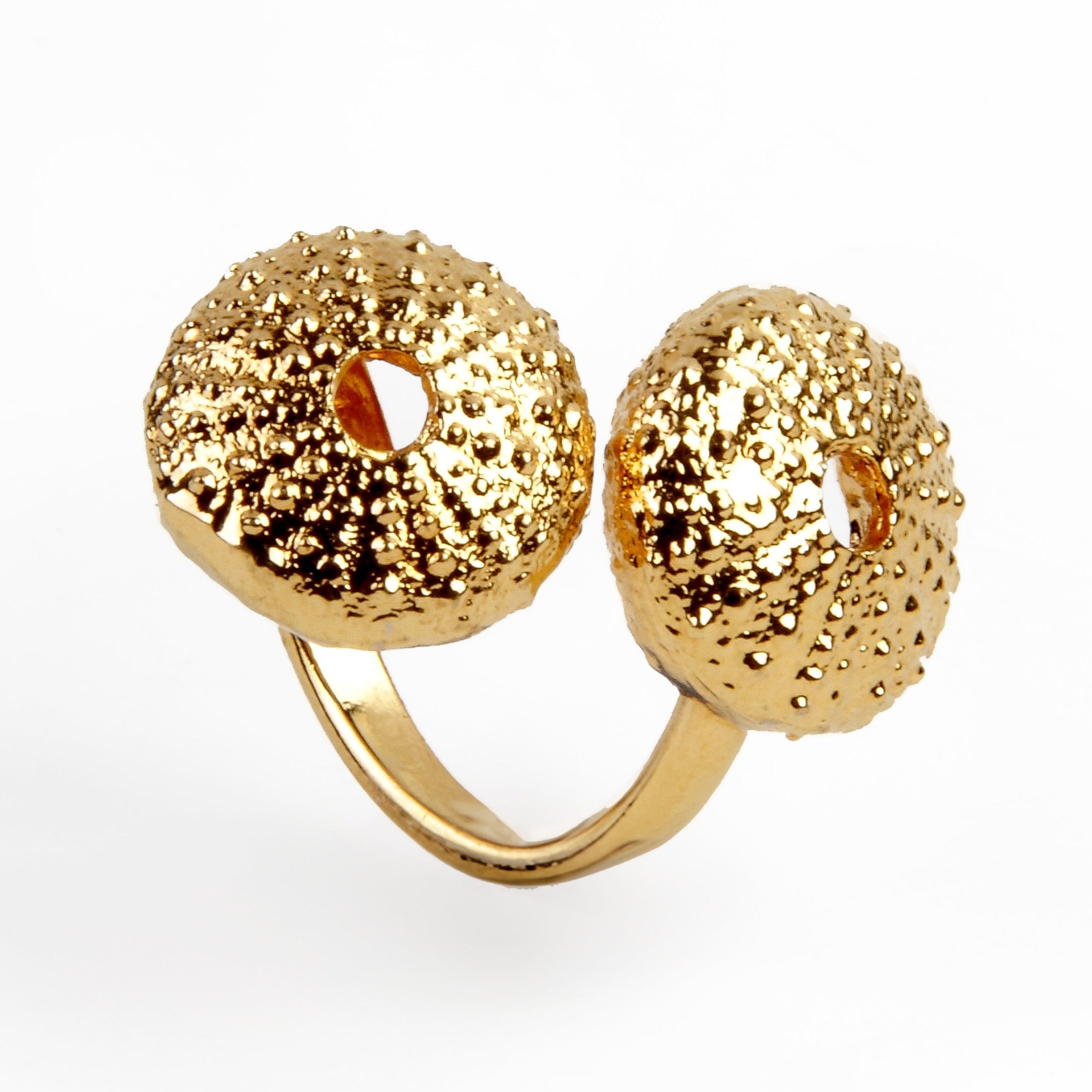 Anillo Mini Trenc Duo dorado (ajustable)