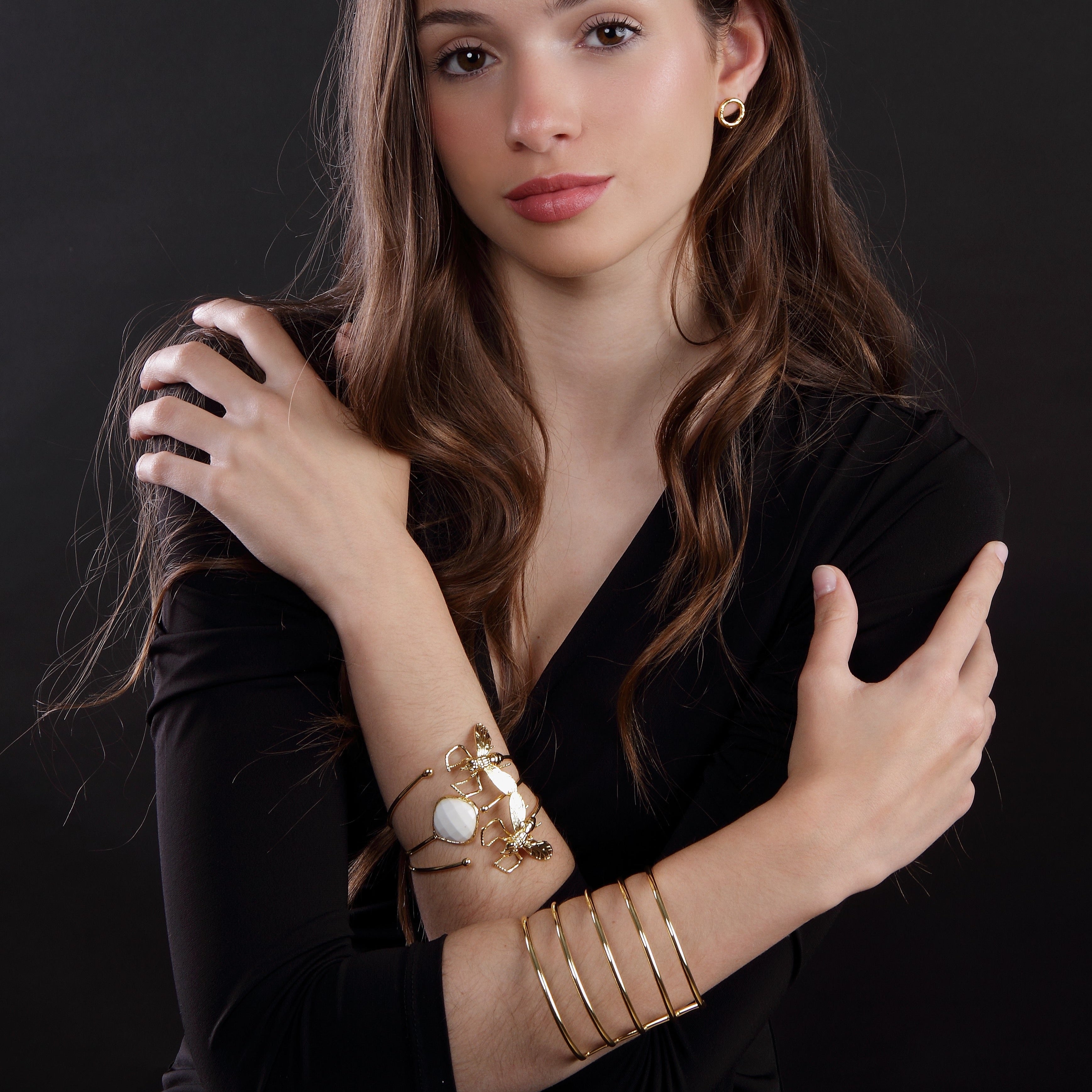 Brazalete Doble Honey Stone