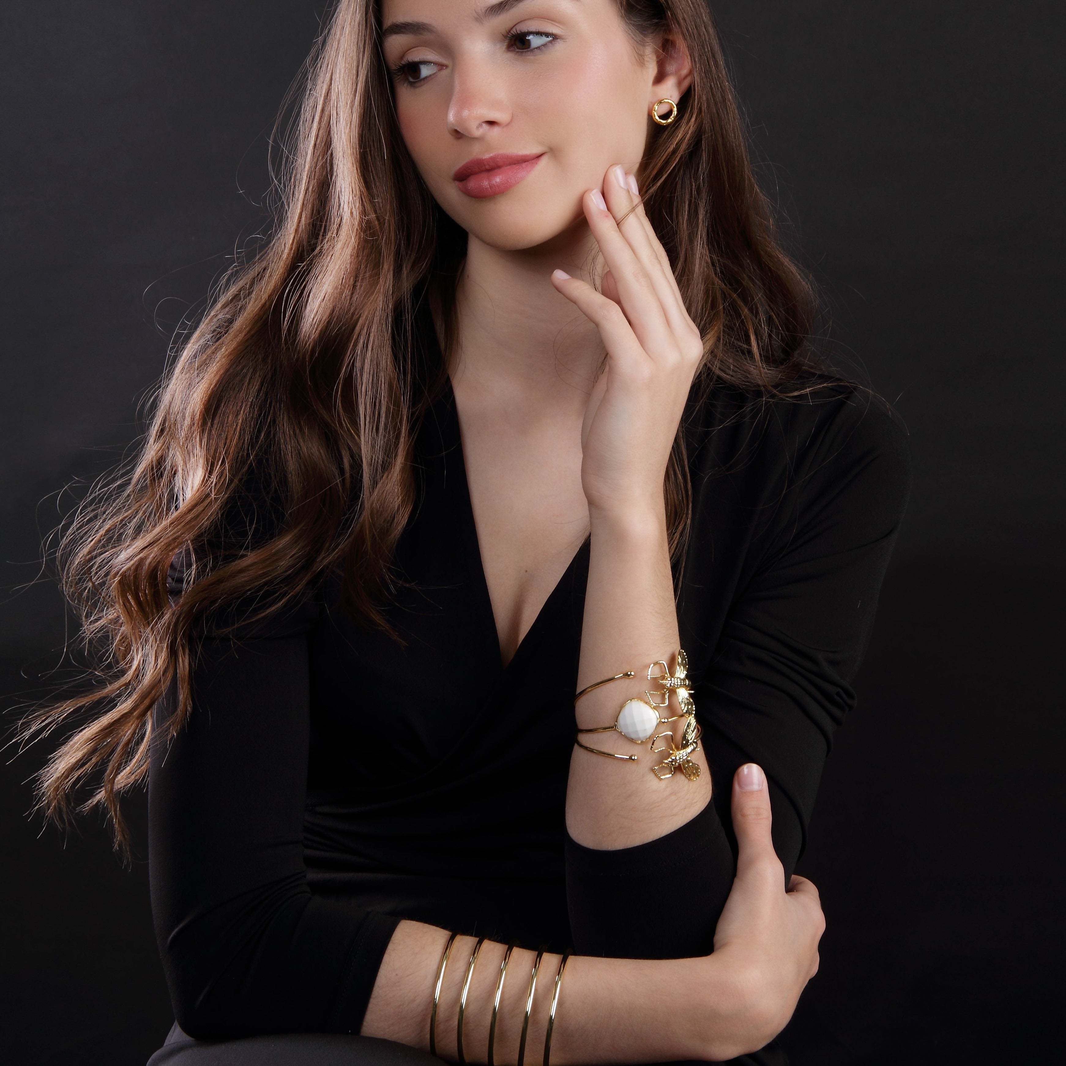 Brazalete Doble Honey Stone