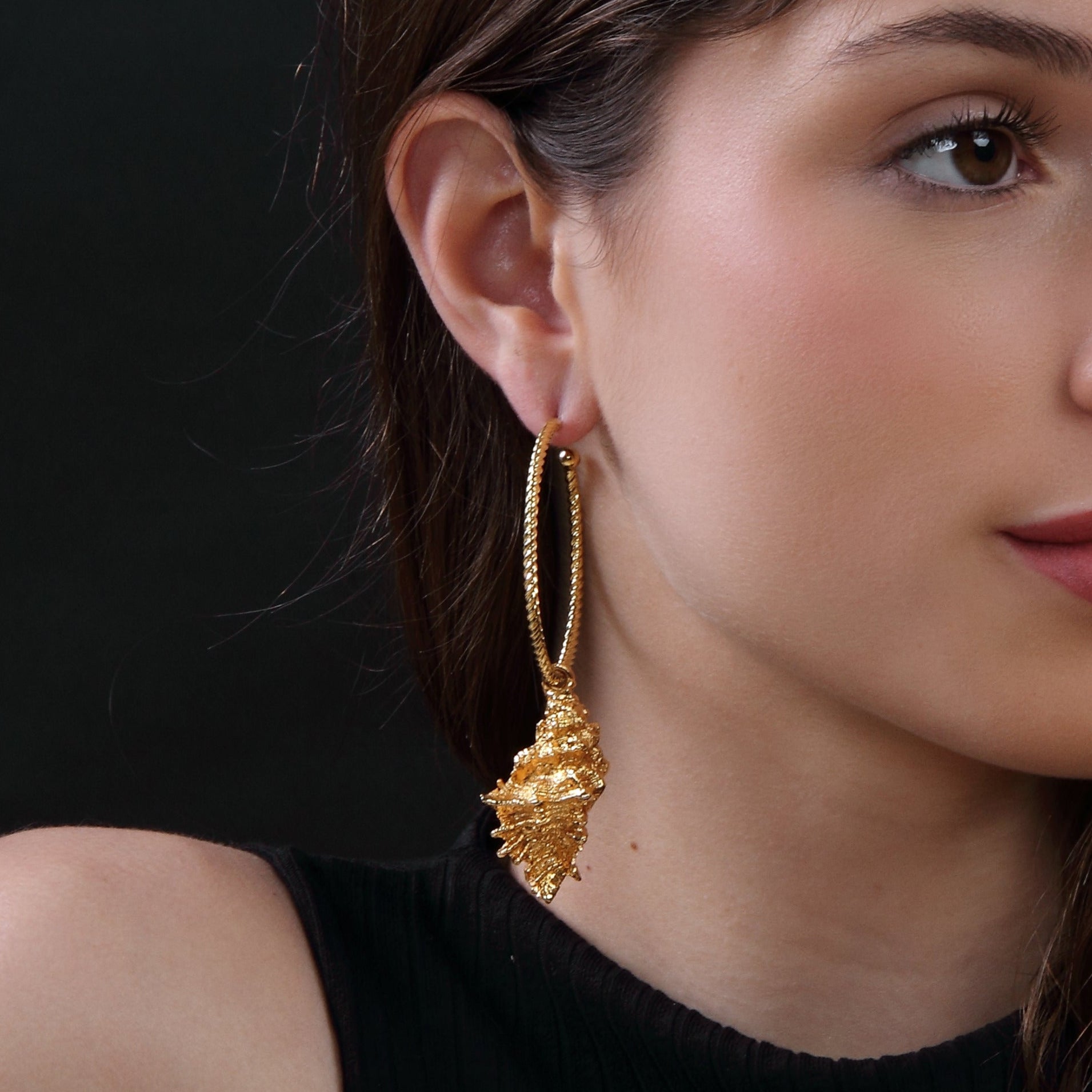 Pendientes Modern Shell