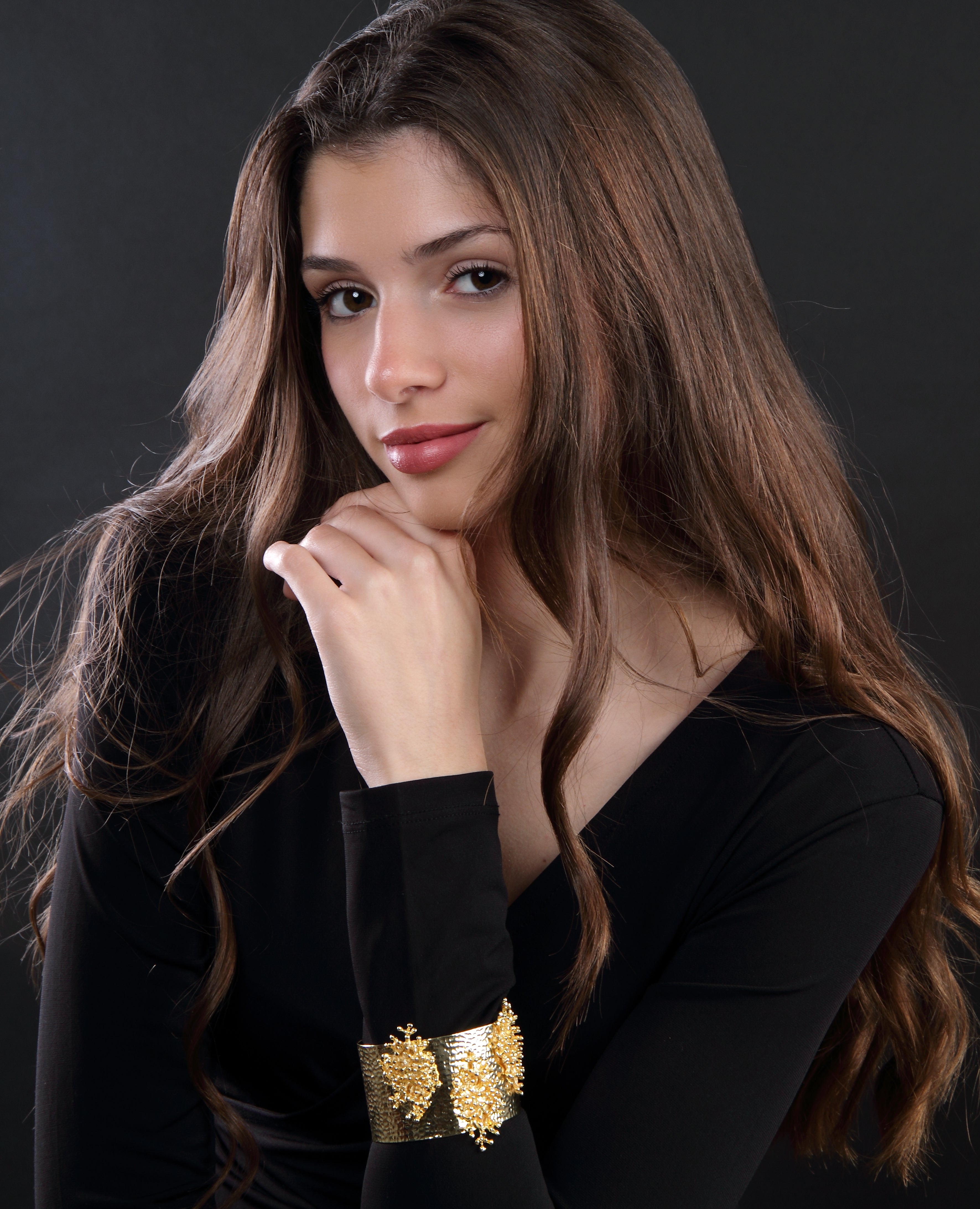 Deya Maxi Shield Triple Bracelet