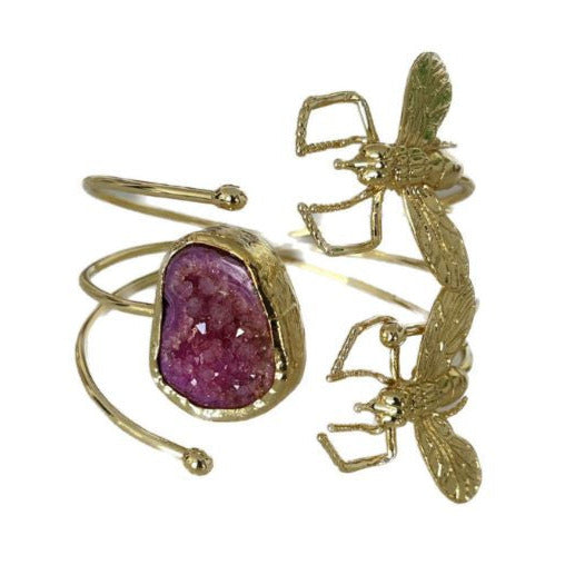 Brazalete Doble Honey Stone