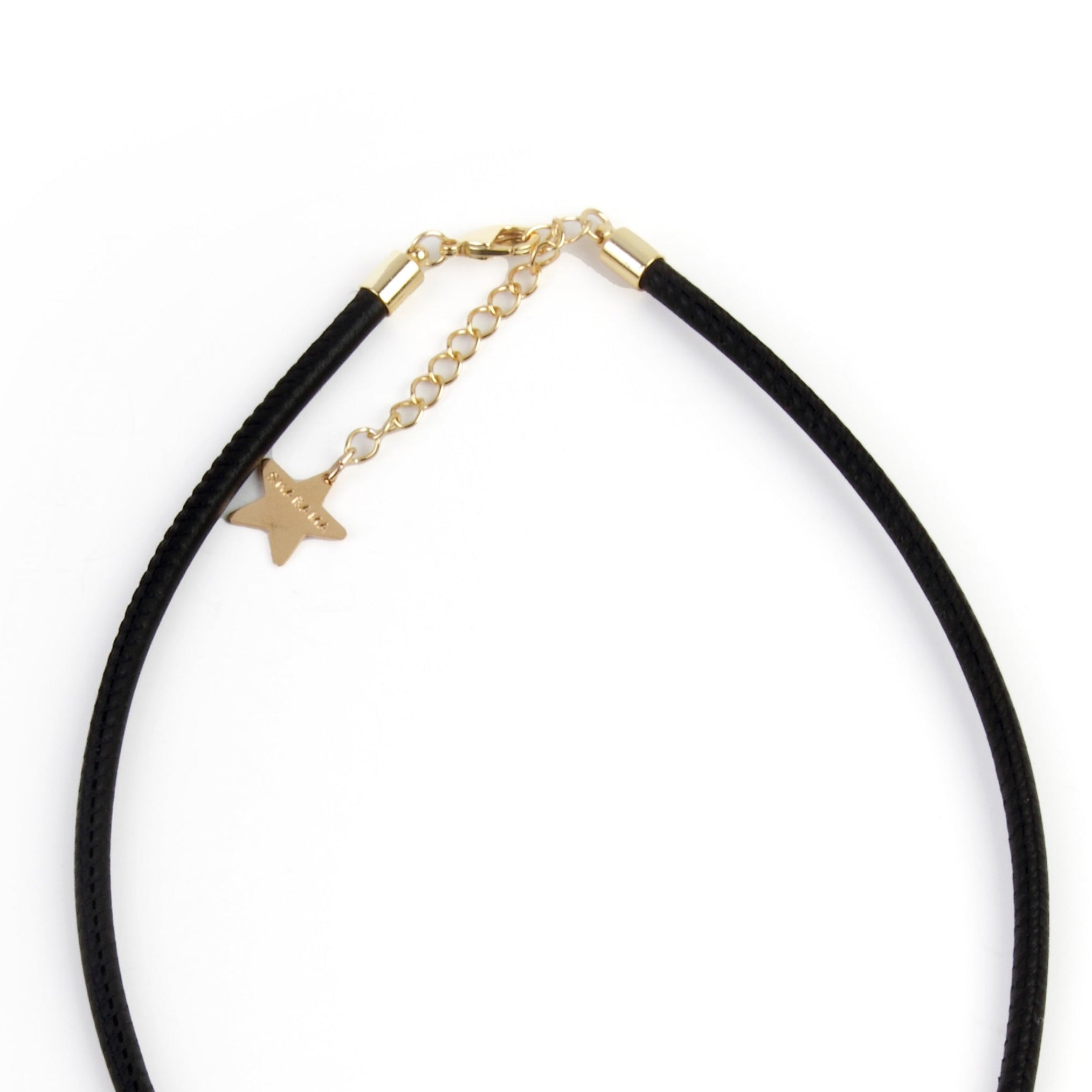 Collar cuero Shell Skeleton Luxe - Vista lateral - Shabama