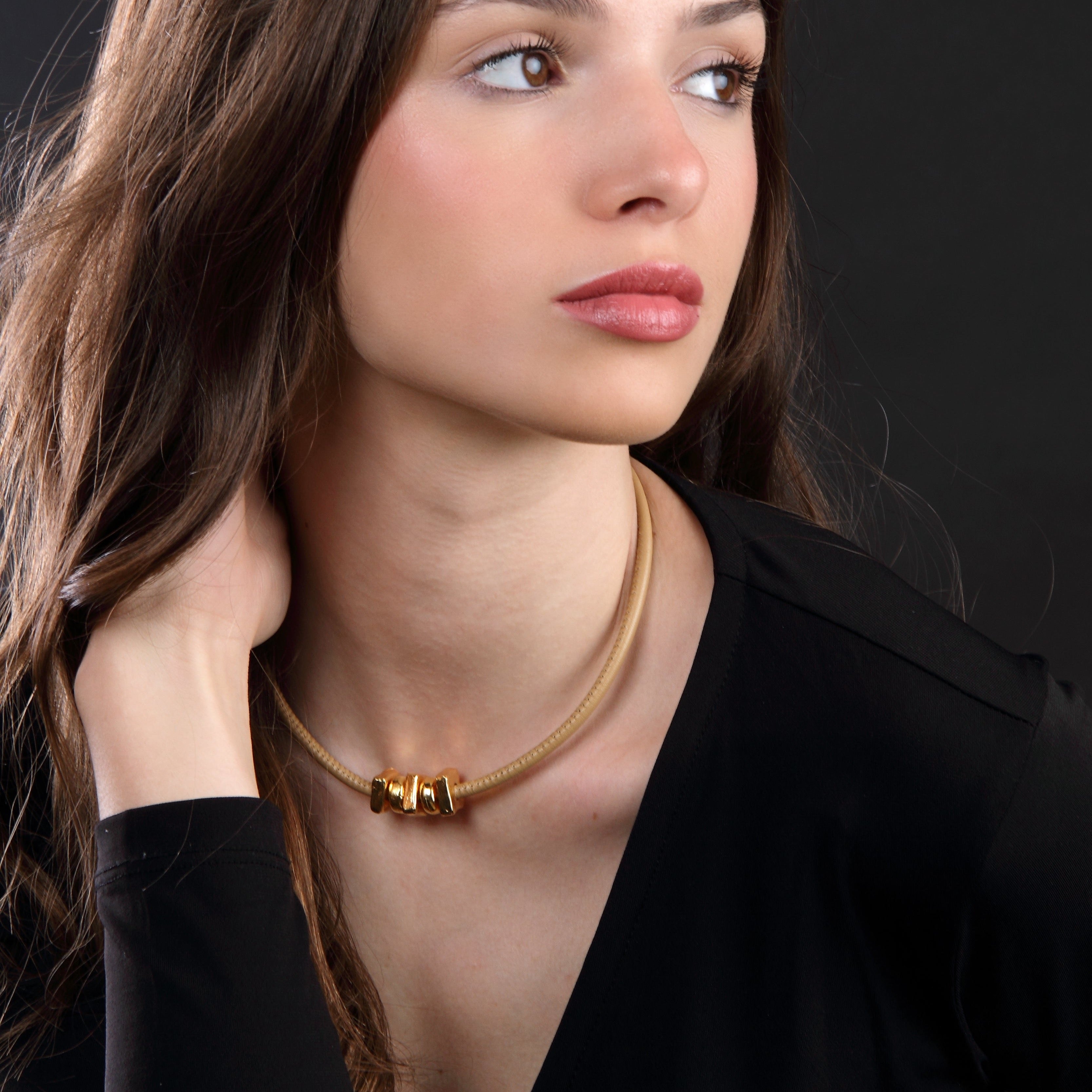 Small Details Luxe leather necklace