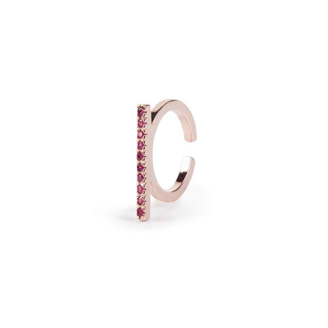 Anillo Manhattan con circonitas de latón bañado en oro