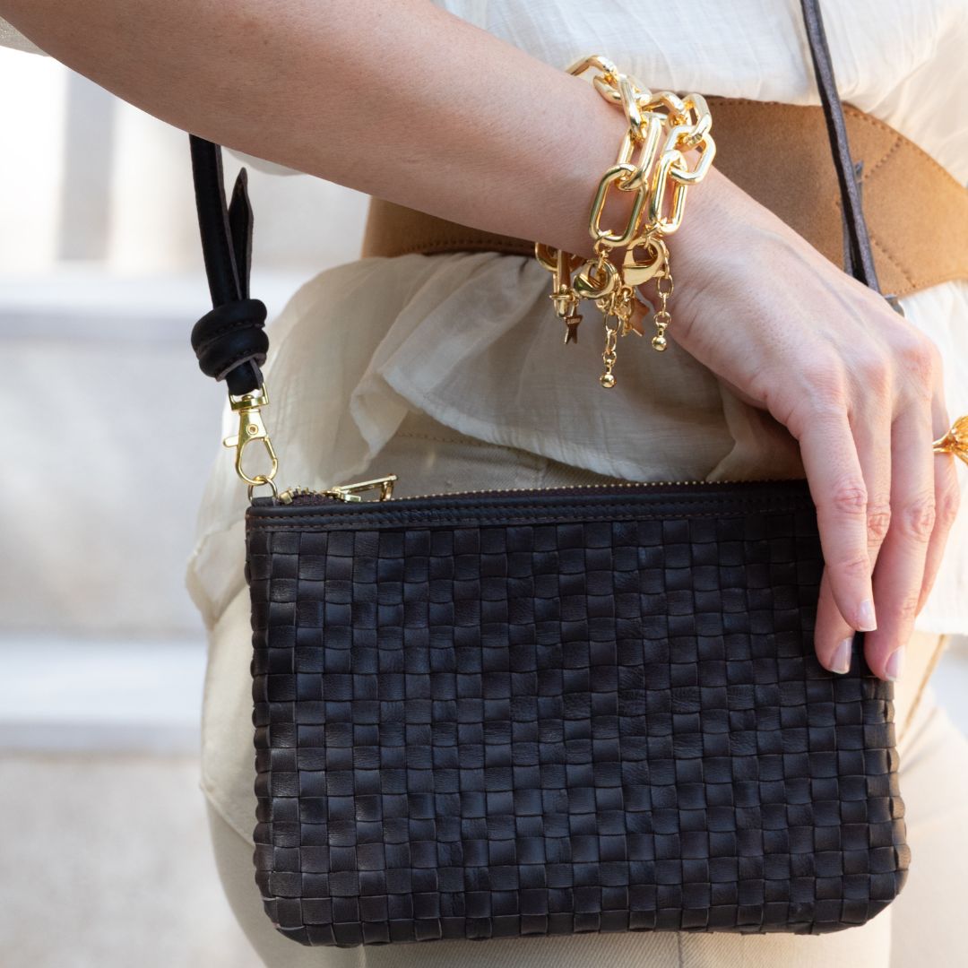 MEDIUM MINI BRAIDED LEATHER HANDBAG