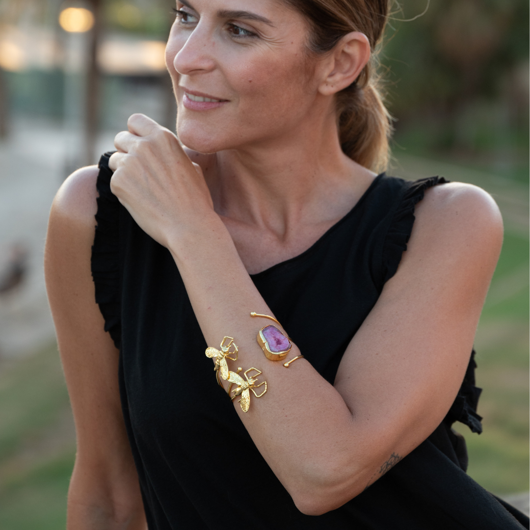 Brazalete Doble Honey Stone