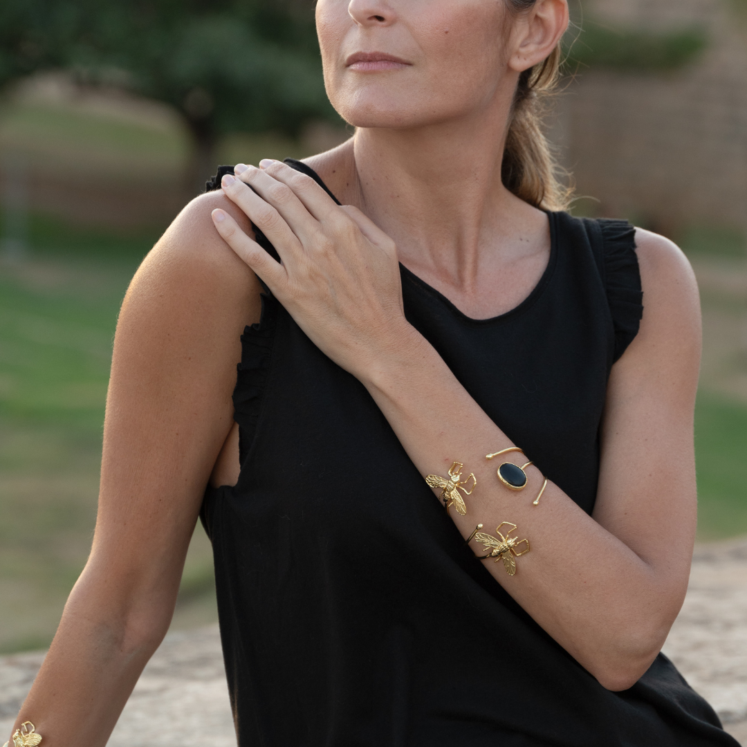 Brazalete Doble Honey Stone