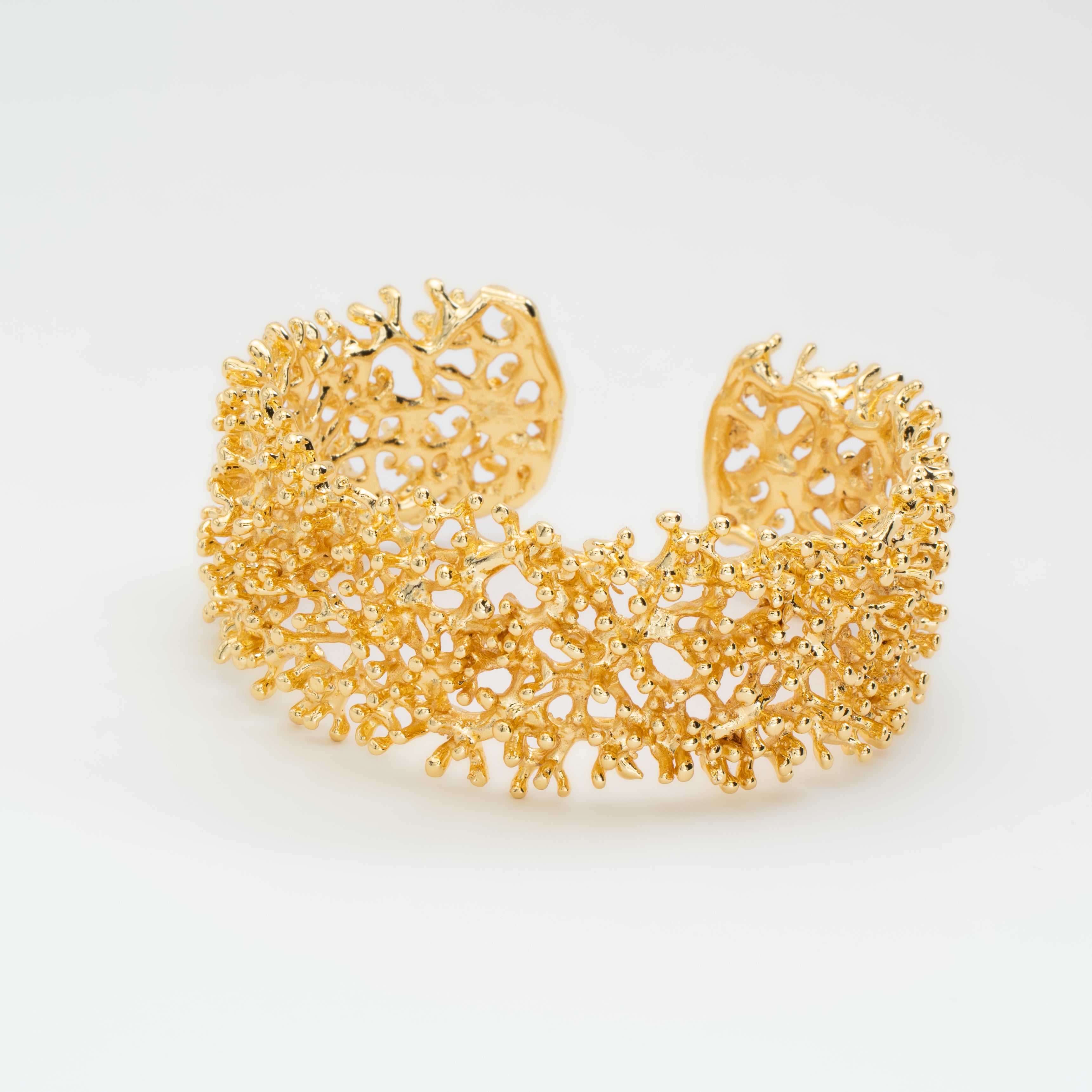 Brazalete Sublime coral bañado en oro adaptable - Vista 4 - Shabama