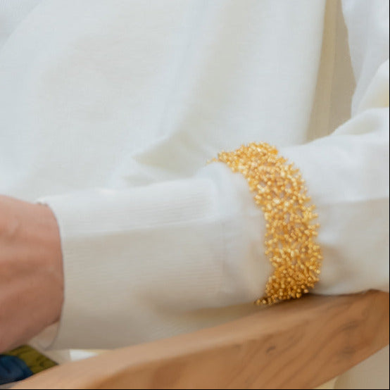 Brazalete Sublime coral bañado en oro adaptable