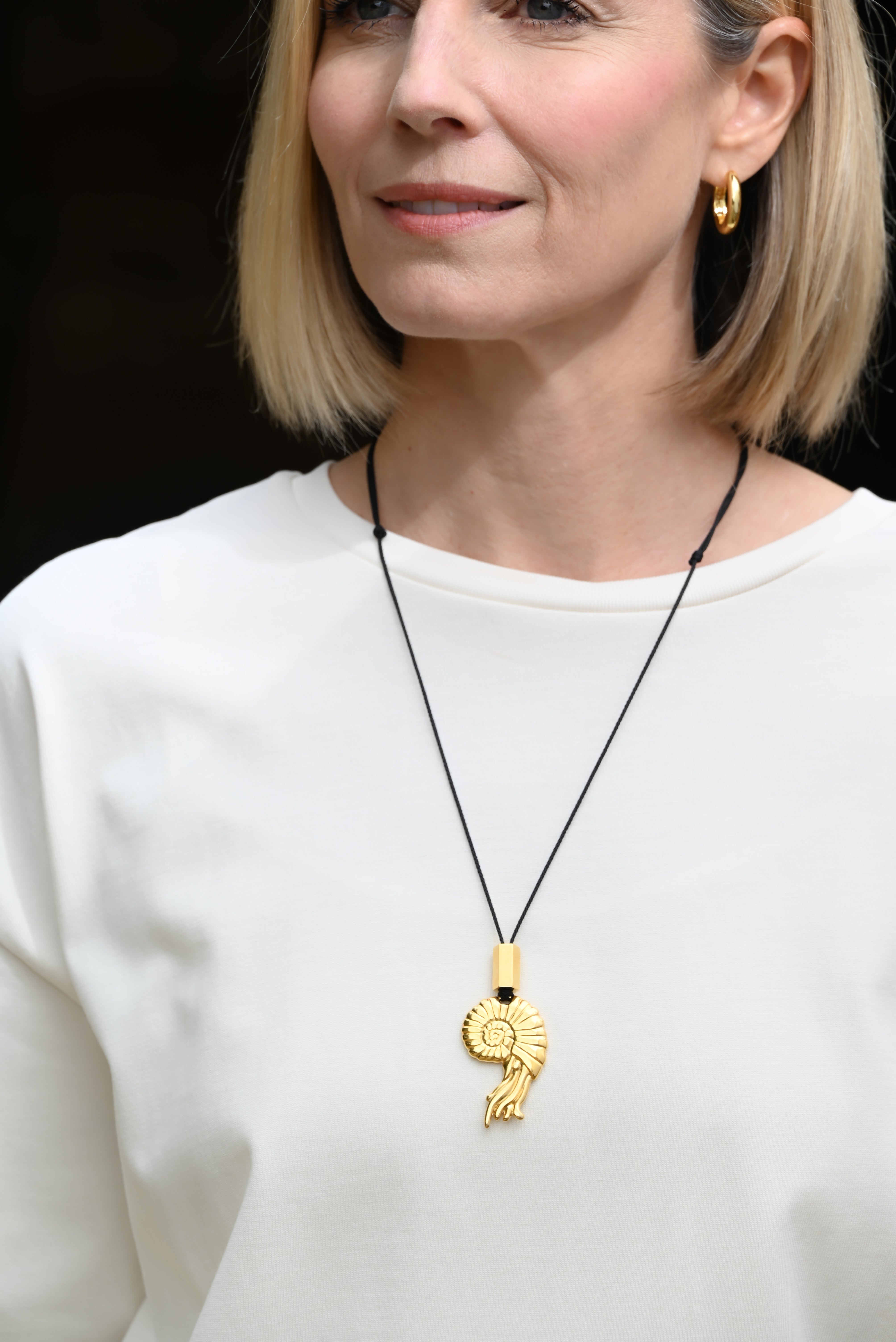 COLLAR NYLON NAUTILUS GOLDY - Detalle - Joyeria banada en oro Shabama