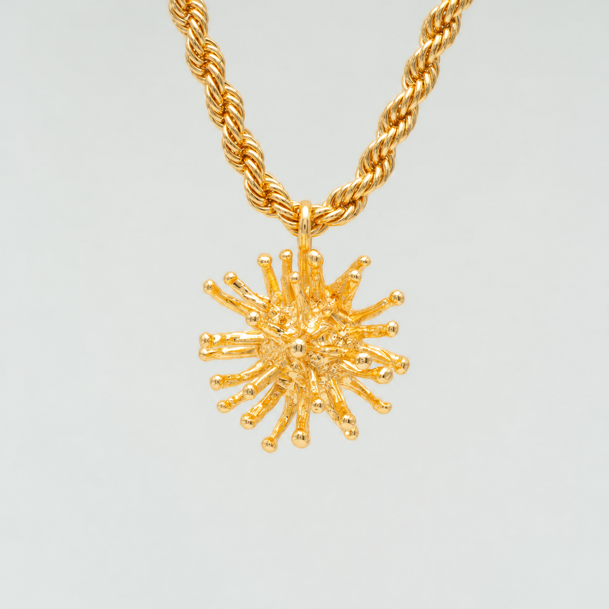 Mallorcan cord necklace with coral