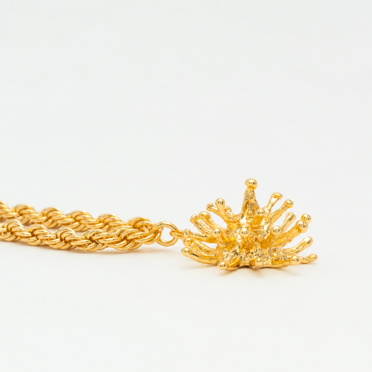 Mallorcan cord necklace with coral