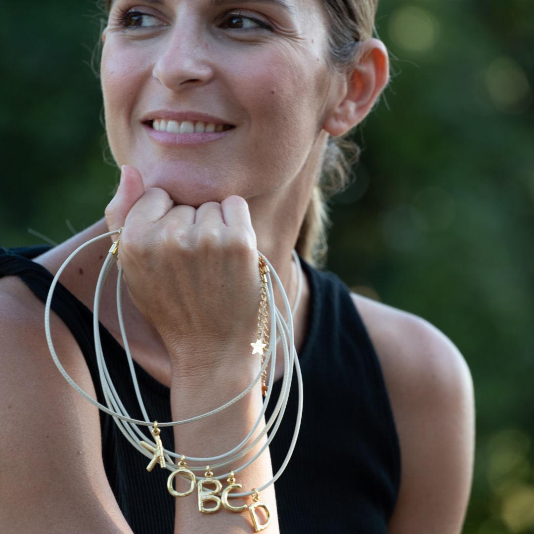 Collar cuero Iniciales Letteric