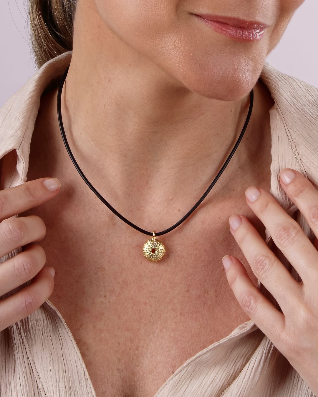 Mini Hedgehog Trenc Luxe Leather Collar