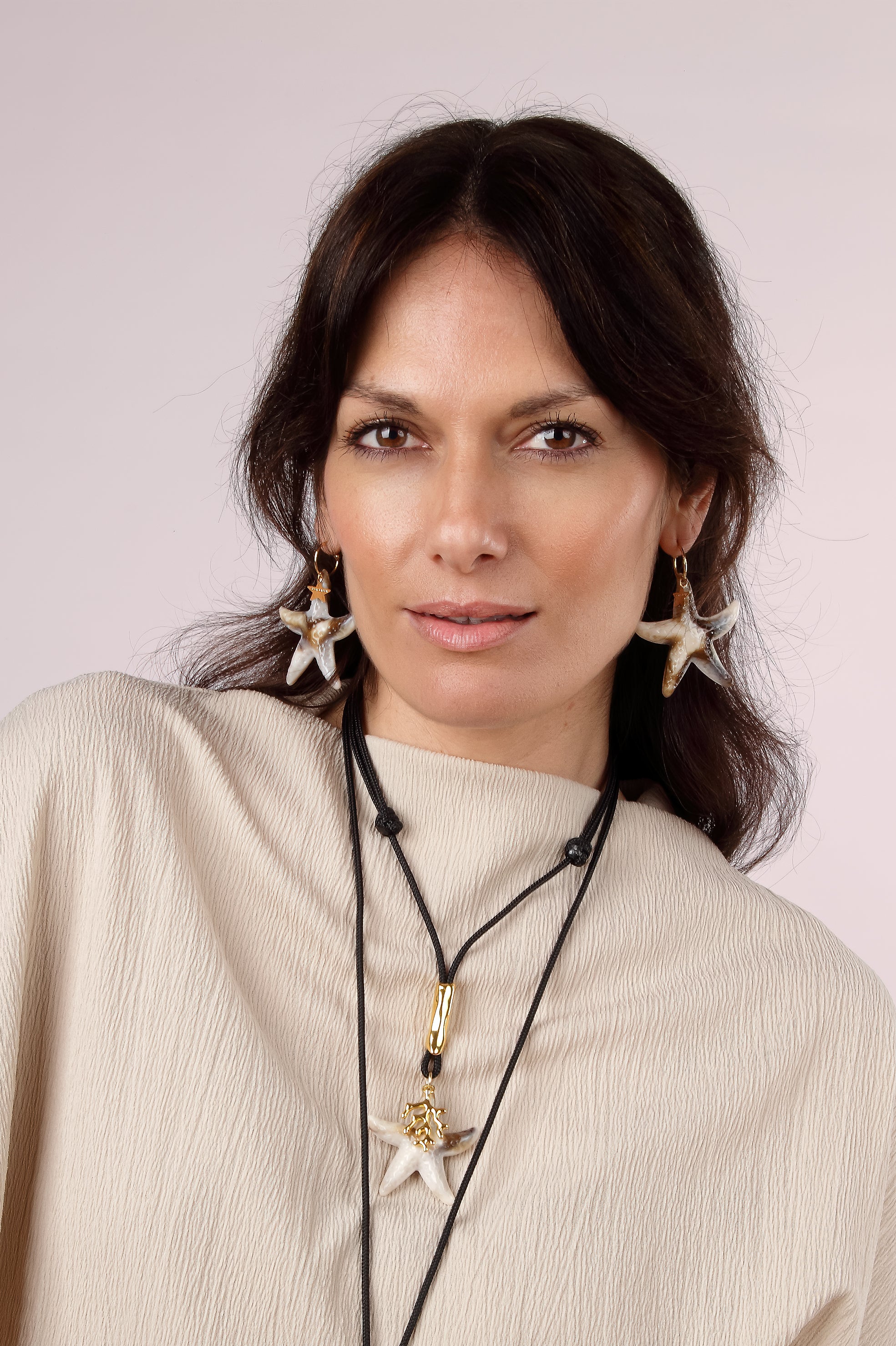 COLLAR NYLON ESTRELLA MEDIANA Y CORAL GOLDY