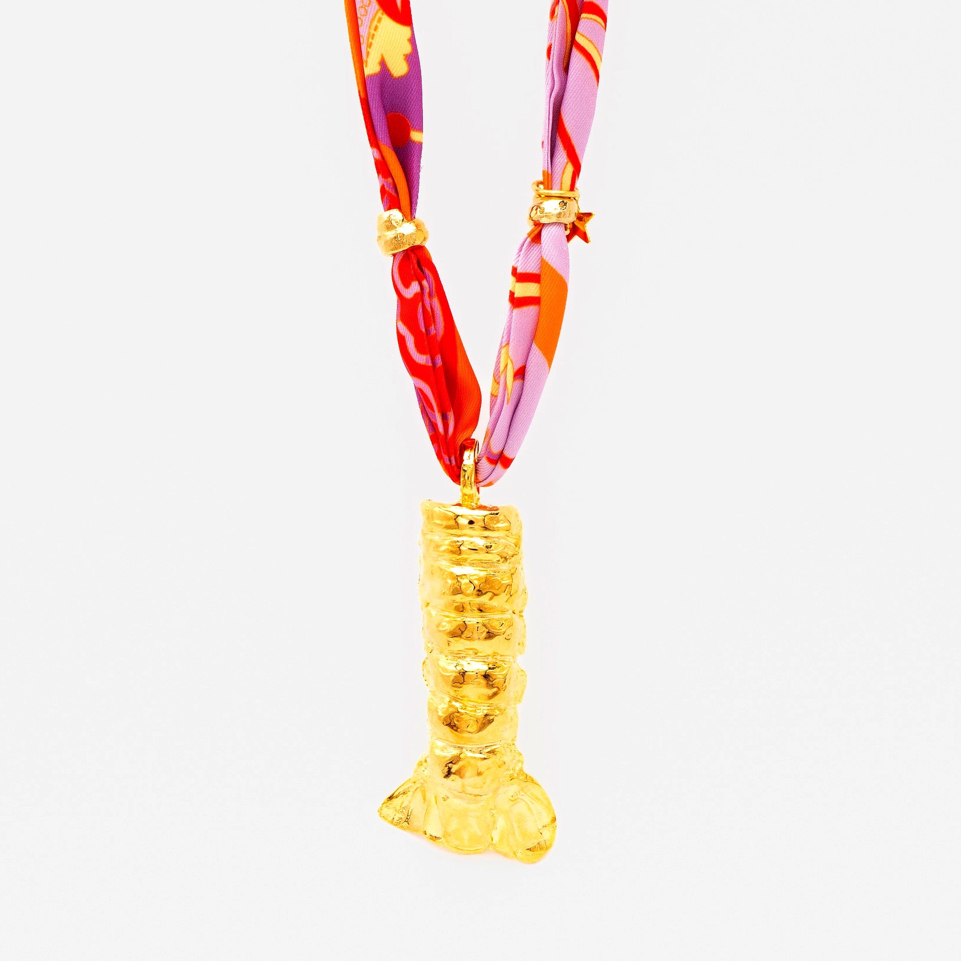 COLLAR PAÑUELO SEDA COLA CIGALA