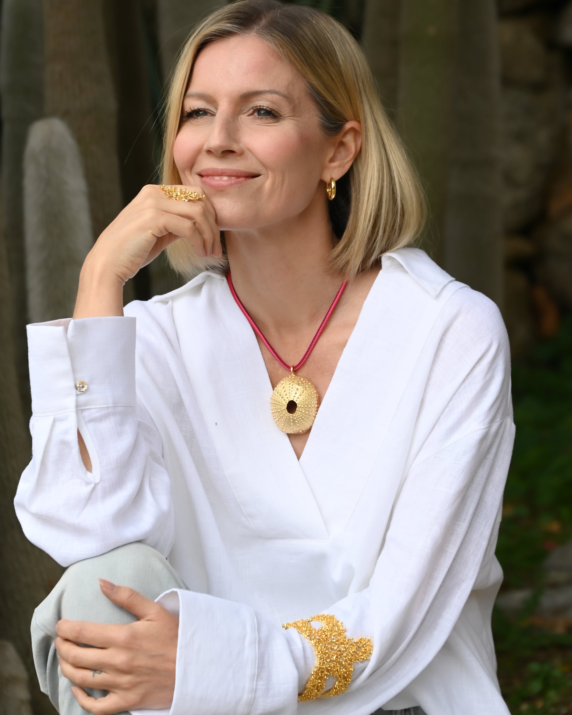 COLLAR ELASTICO FLUOR ERIZO DE MAR GRANDE