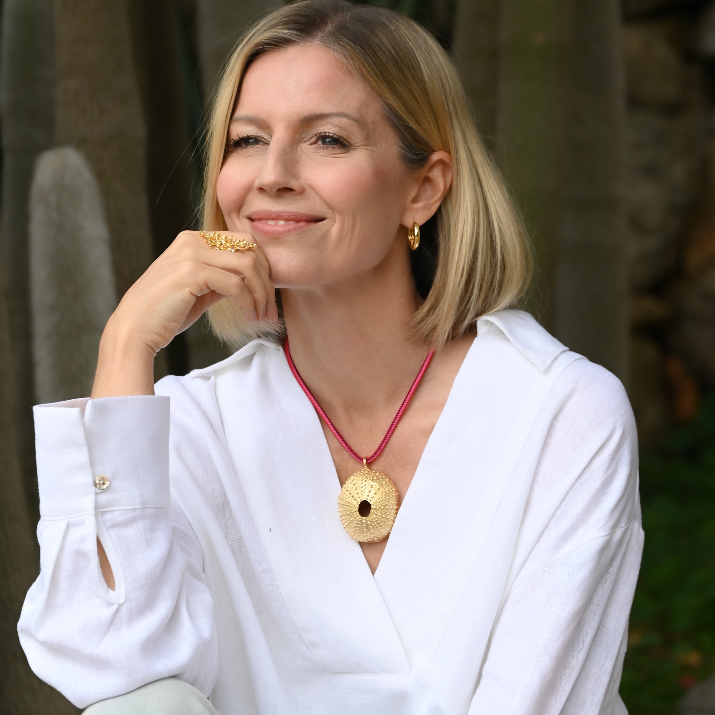 COLLAR ELASTICO FLUOR ERIZO DE MAR GRANDE