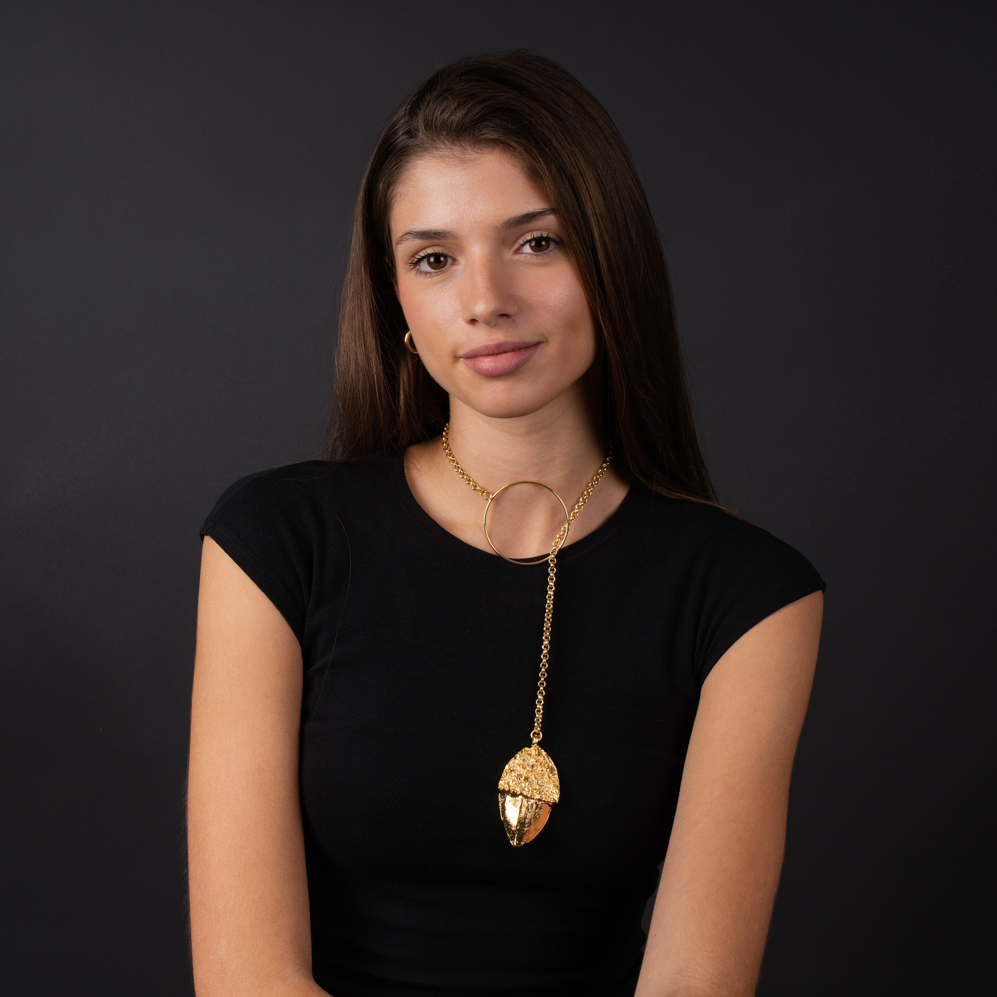 Collar cadena Acorn Top Round