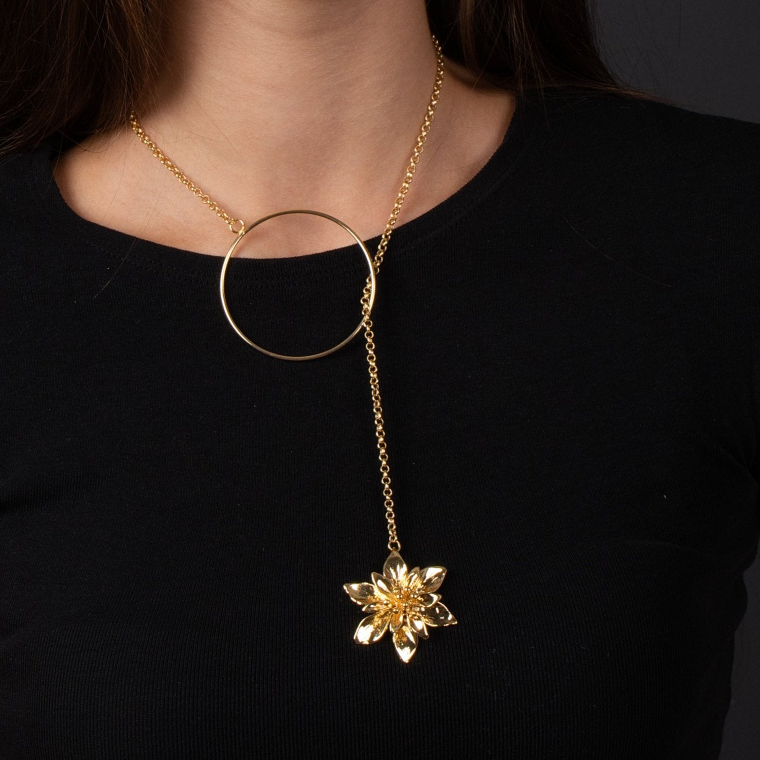 Collar CADENA Flor Top Round
