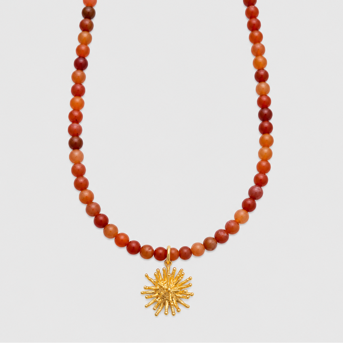 Collar piedras naturales coral Deyá Naranja