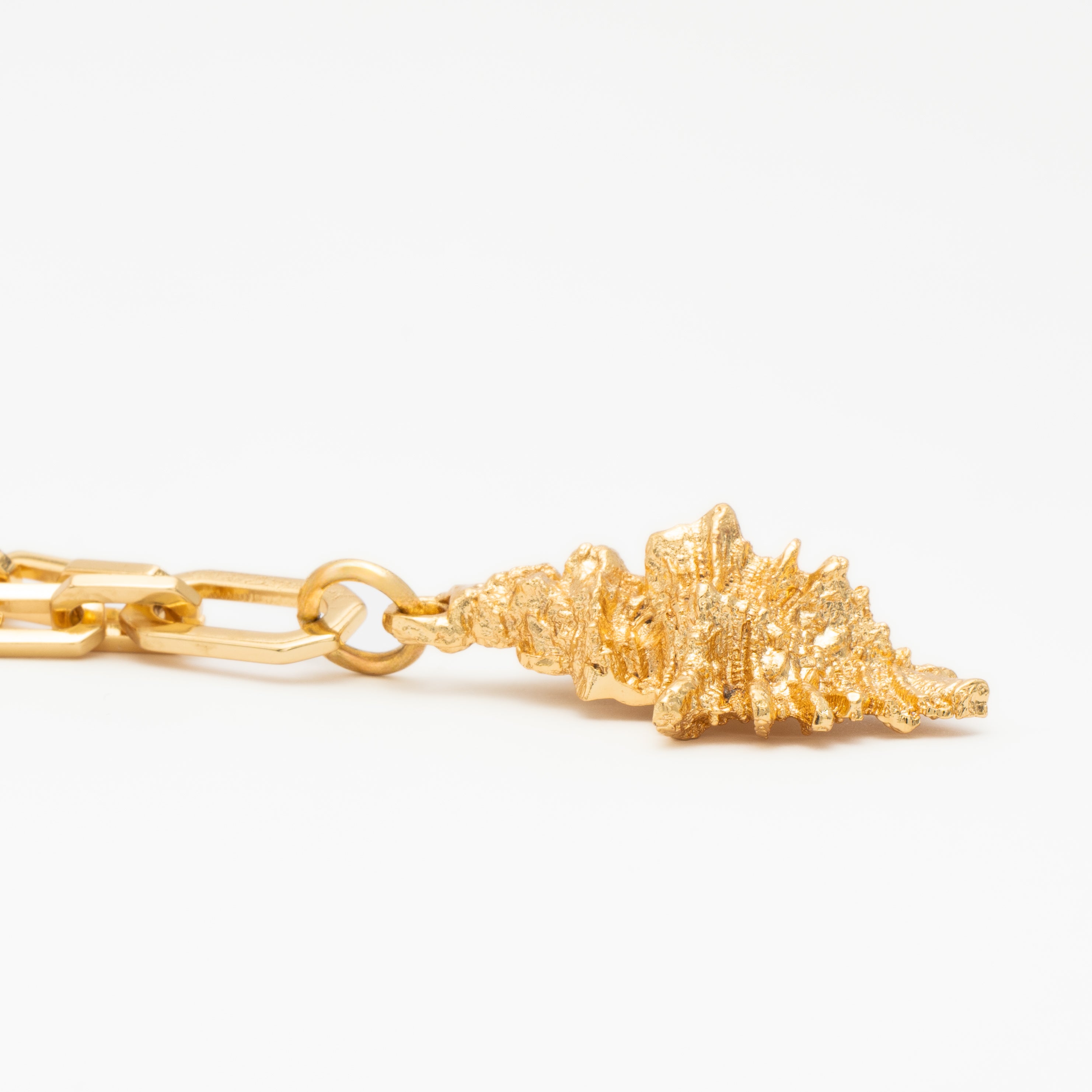 Collar cadena con caracola dorado