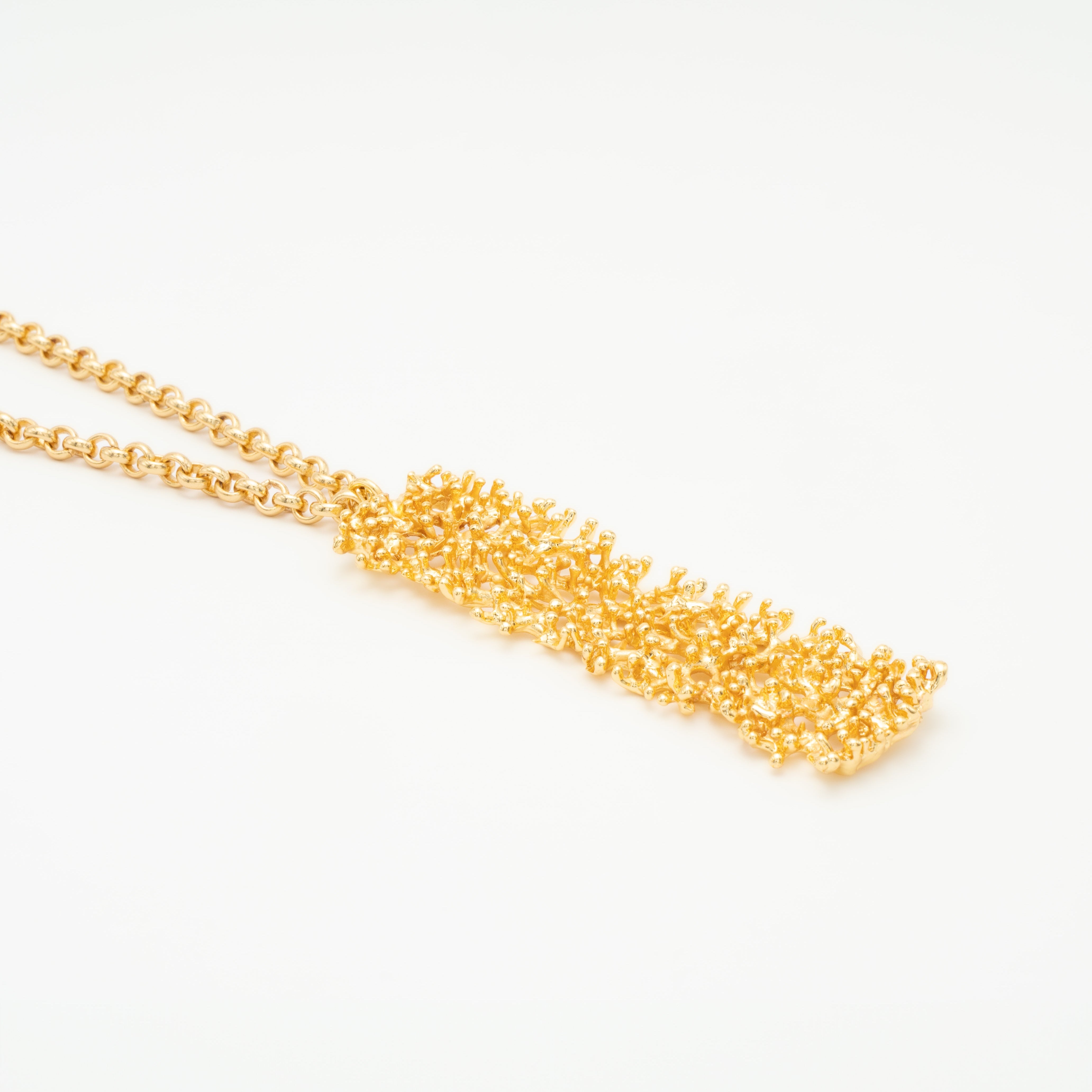 Collar cadena con coral Maxi Murada XL dorado