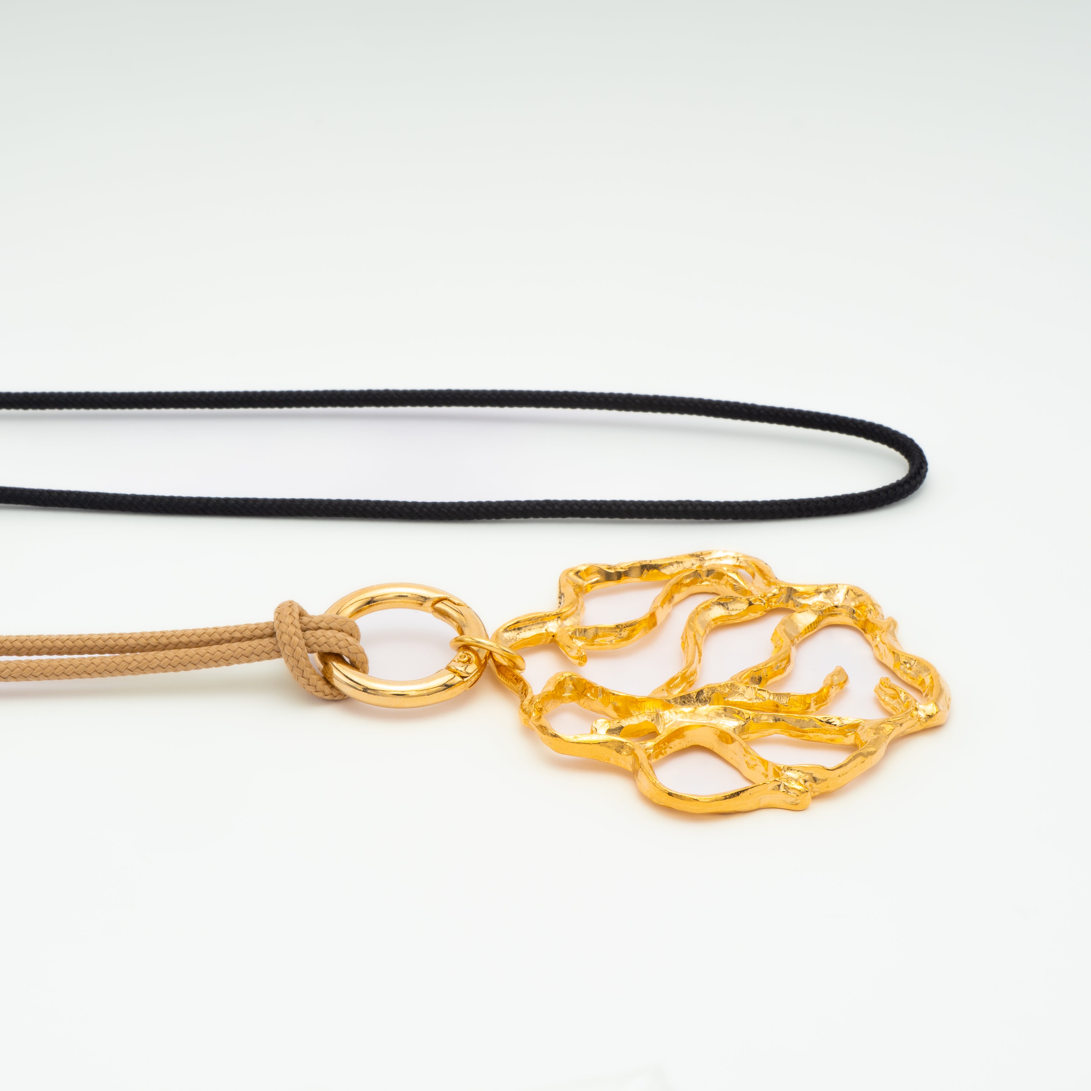 Necklace 2 NYLON beige and black Algala Cool