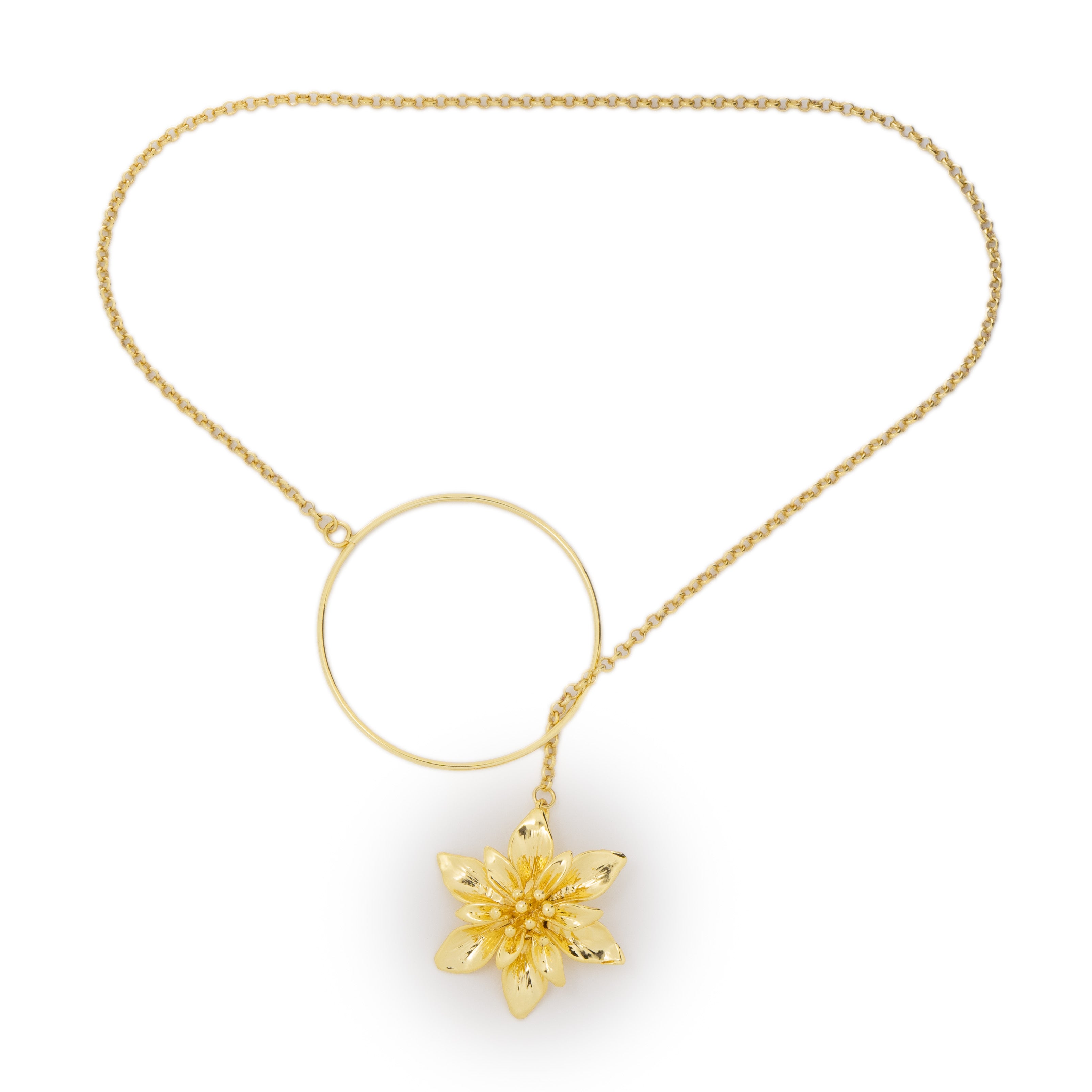 Collar CADENA Flor Top Round