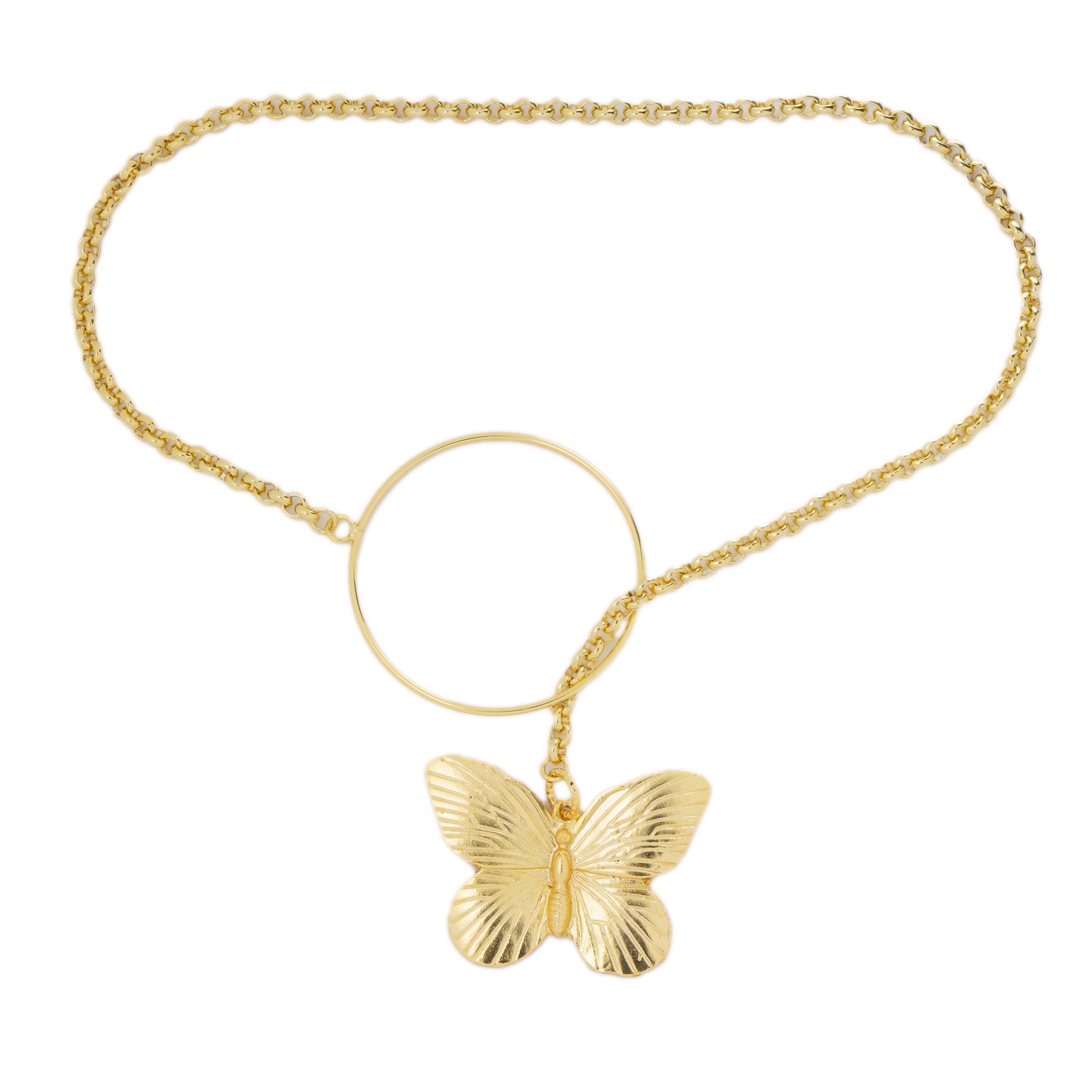 Collar CADENA Butterfly Top Round