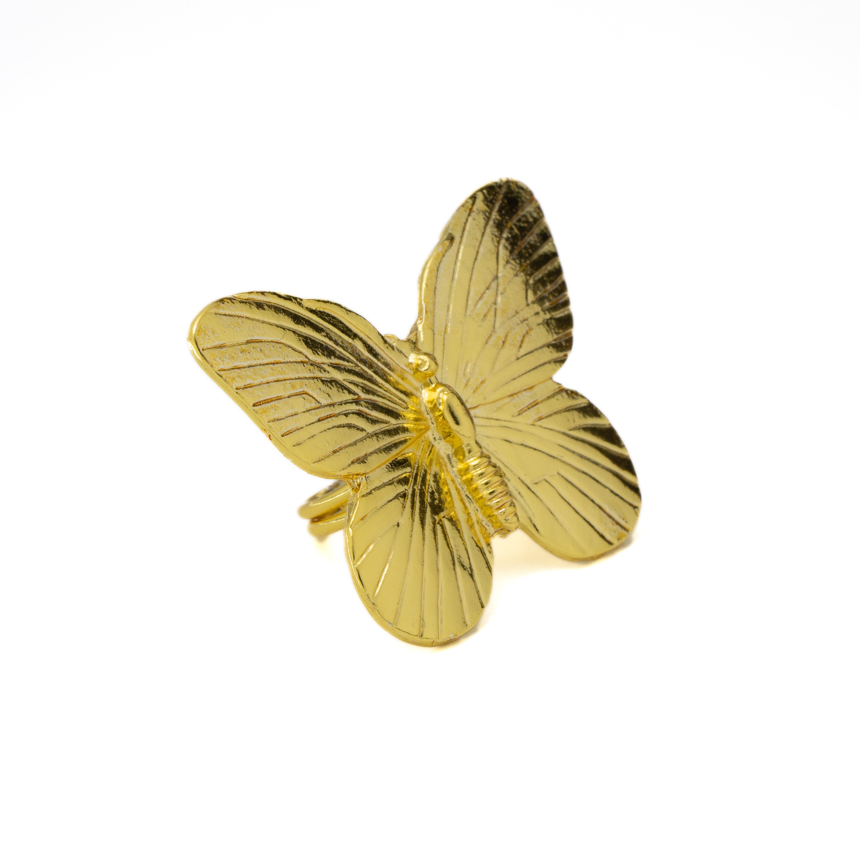 Anillo Maxi Butterfly baño de oro(ajustable)