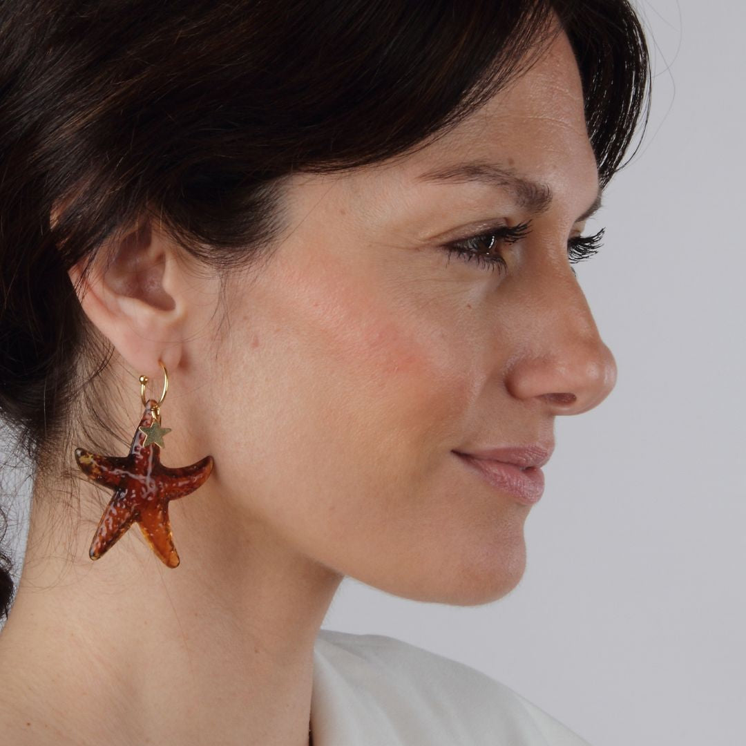 PENDIENTES ARO CON ESTRELLA