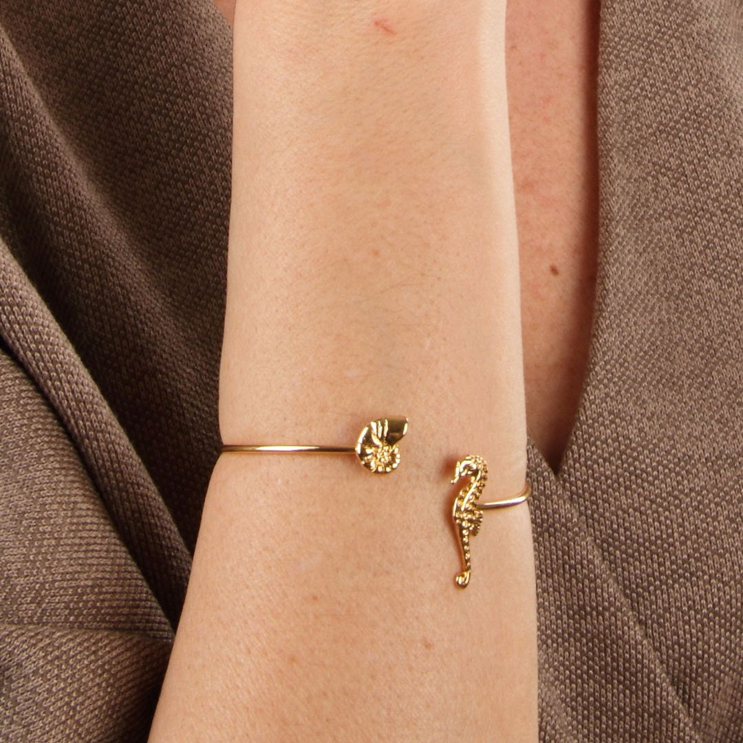 PULSERA MINI CABALLITO DE MAR Y NAUTILUS