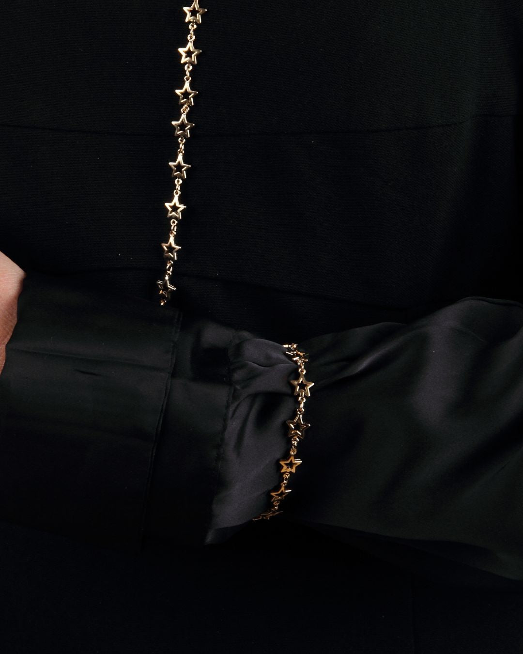 Pulsera cadena estrellas silueta