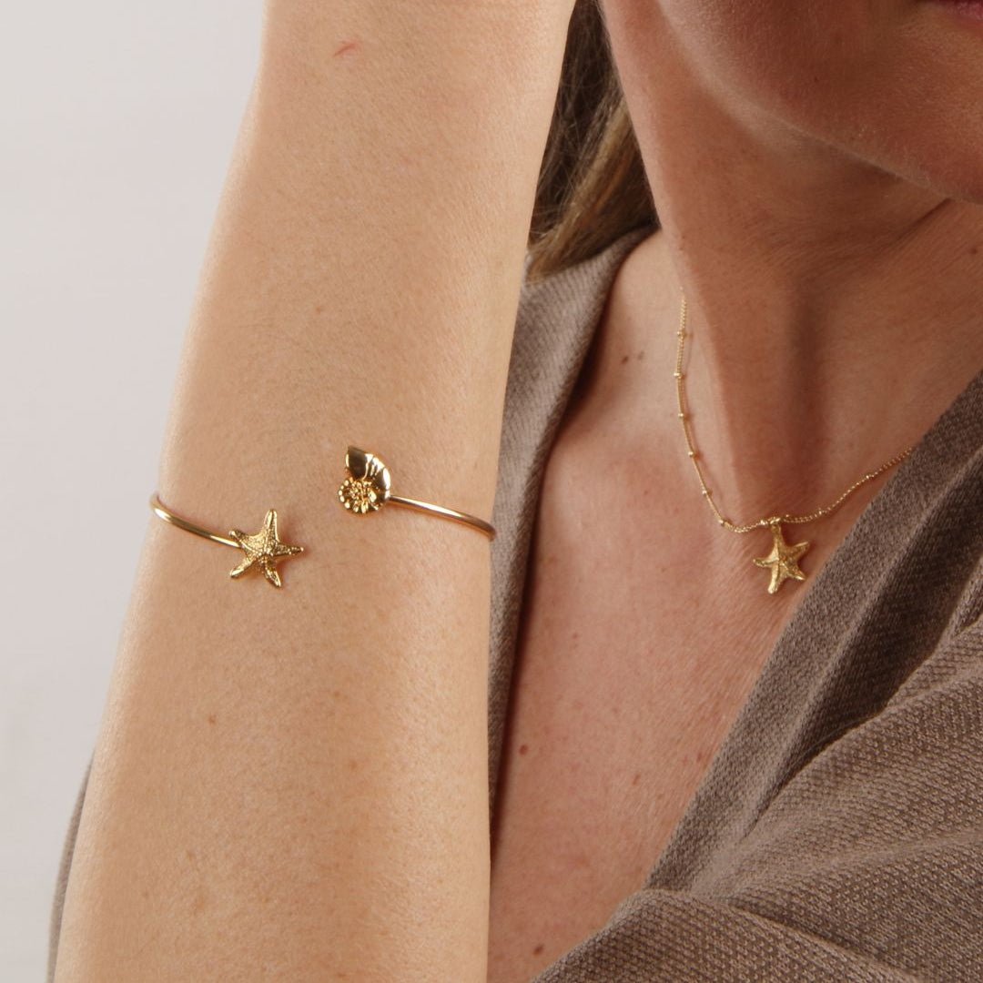 PULSERA MINI ESTRELLA DE MAR Y NAUTILUS