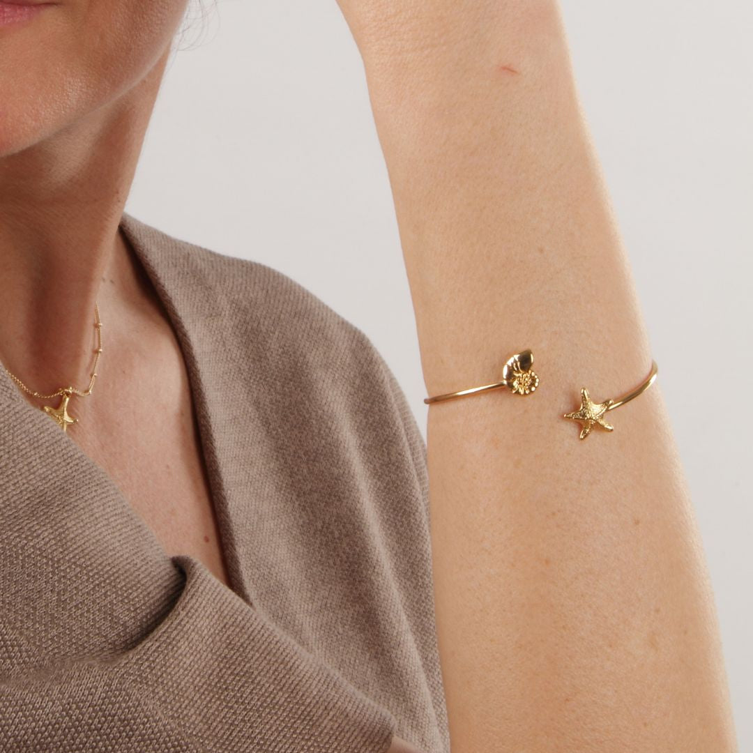PULSERA MINI ESTRELLA DE MAR Y NAUTILUS