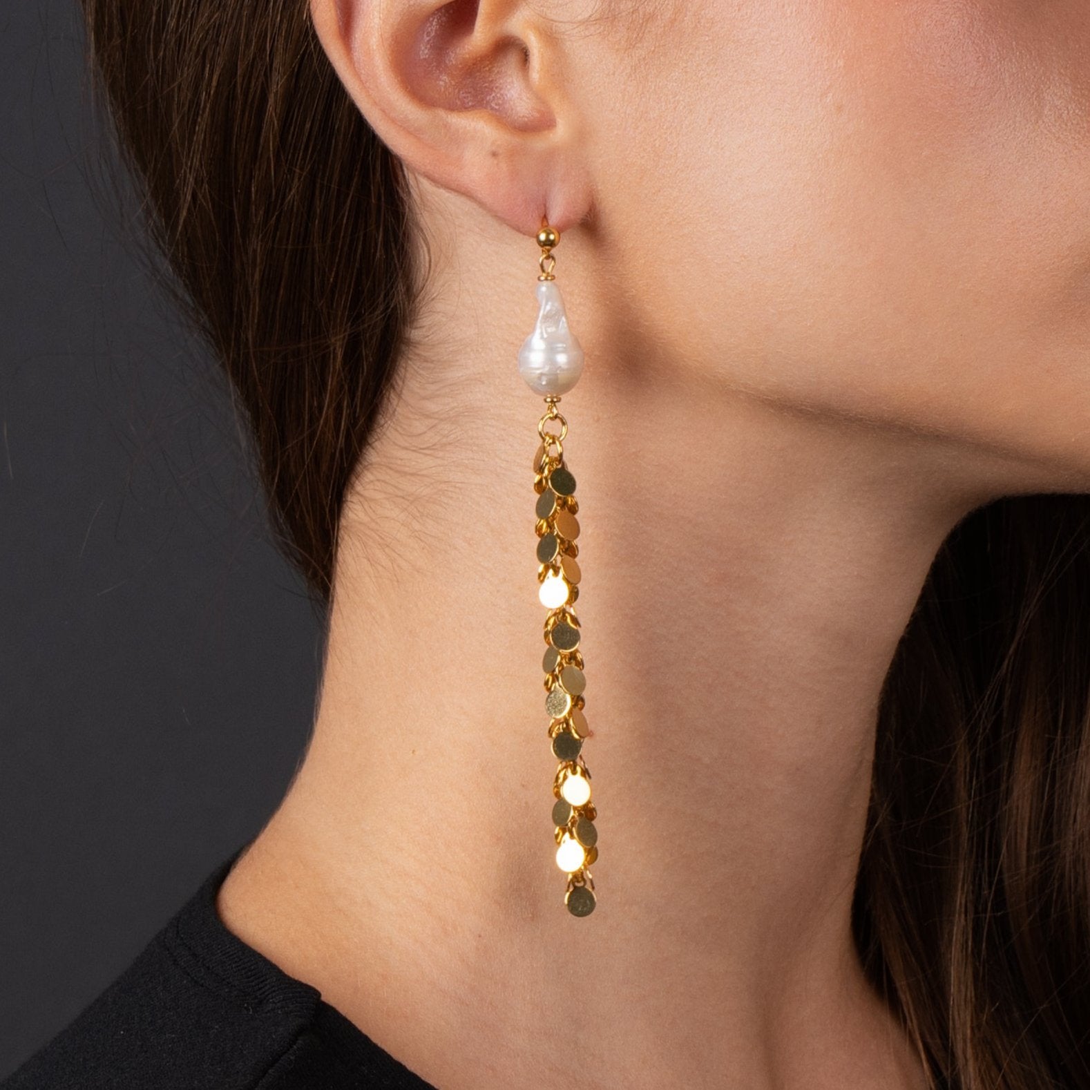 Pendientes Pearl Flakes