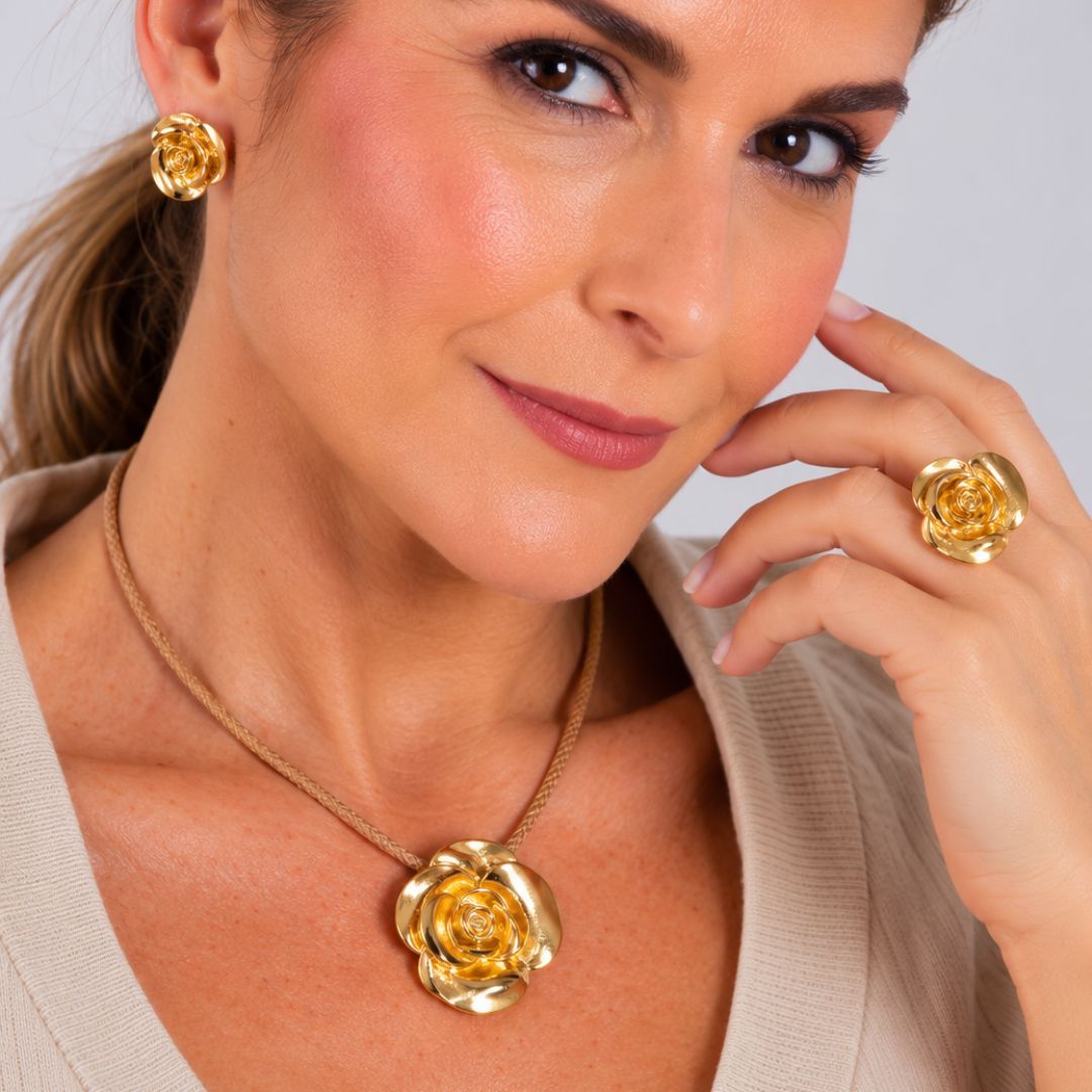 Pendientes Rosa