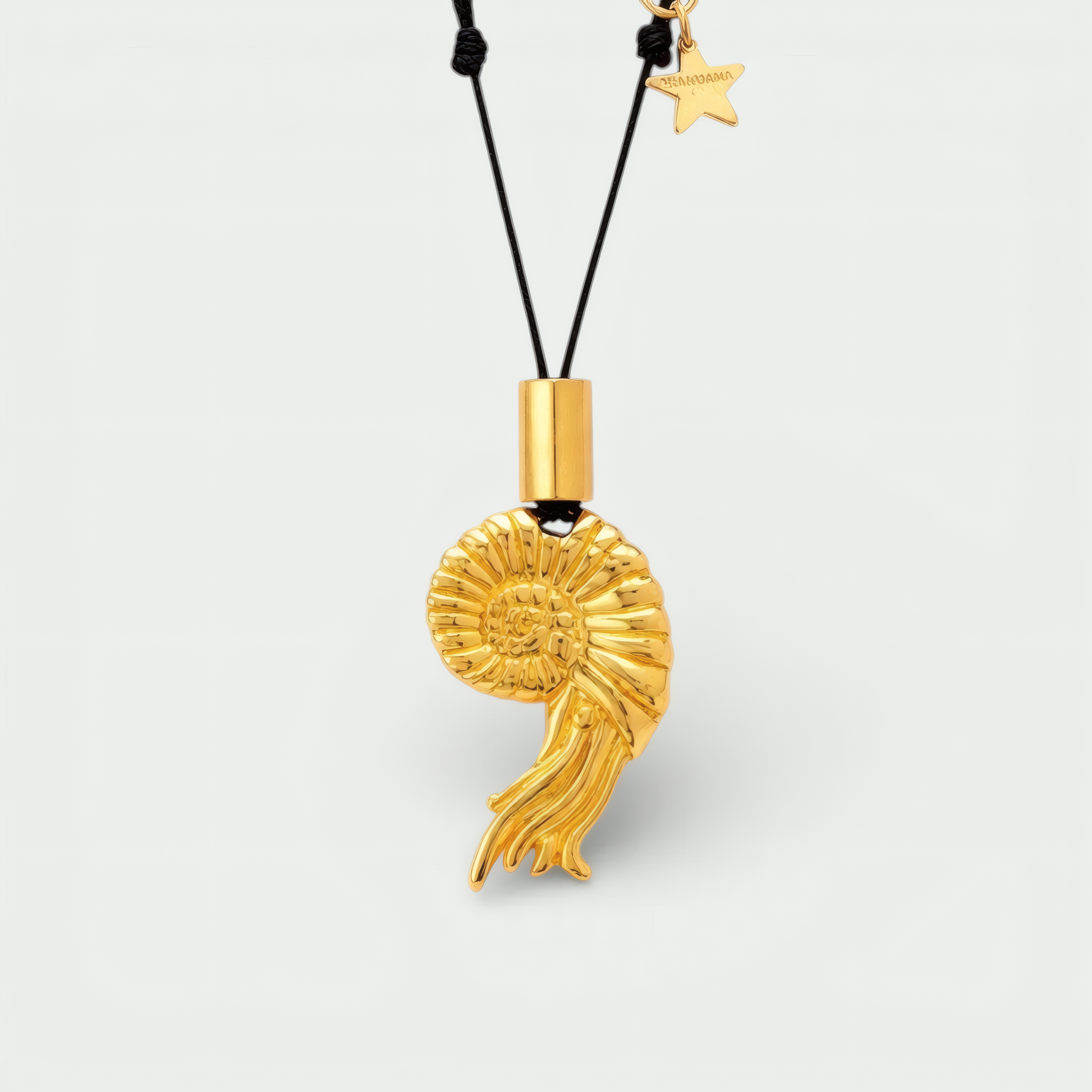 COLLAR NYLON NAUTILUS GOLDY banado en oro - Shabama Palma joyeria Mallorca