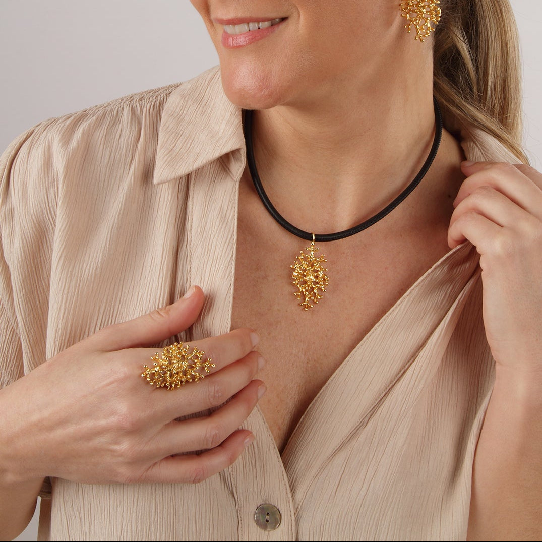 Collar cuero Deya Maxi Luxe