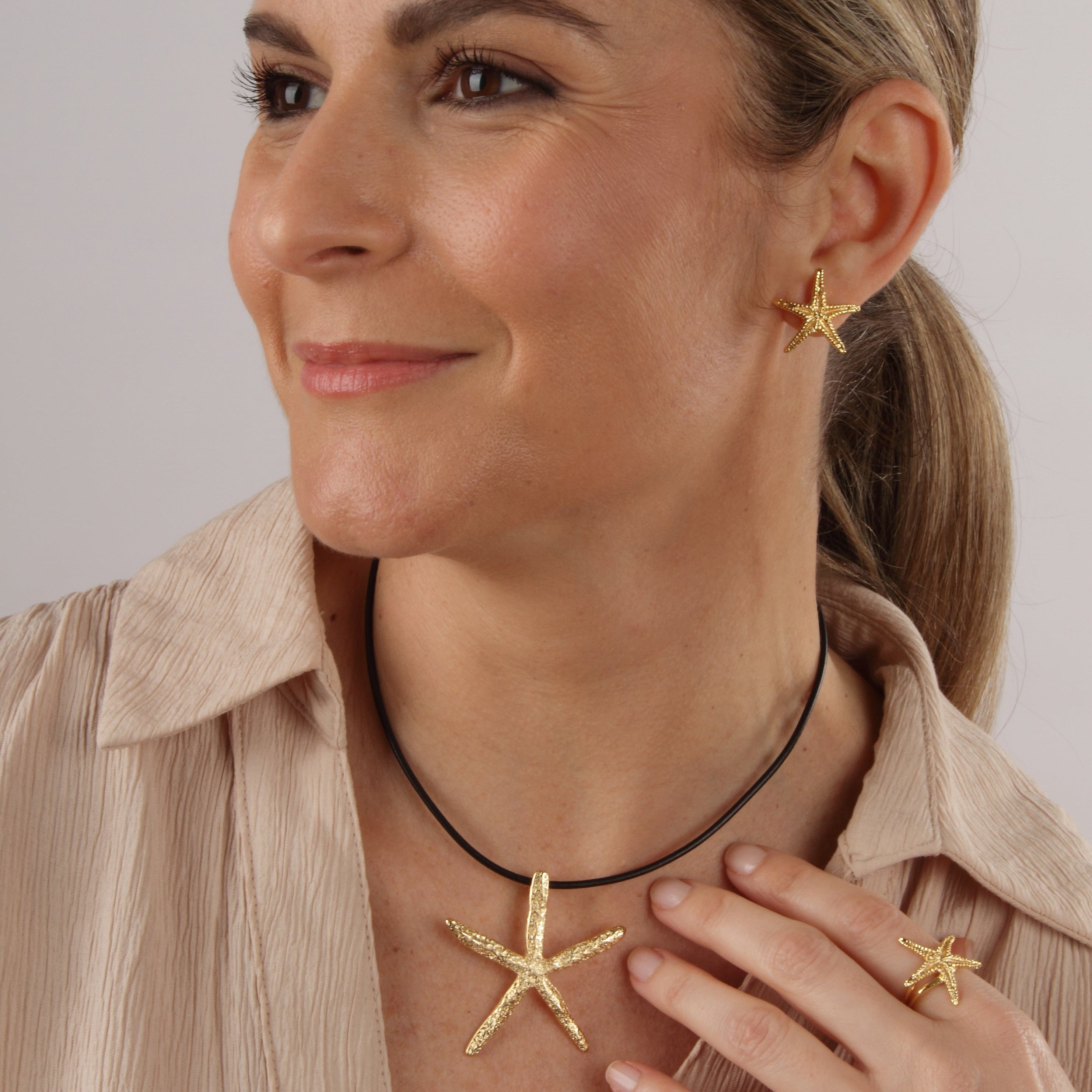 White Star Earrings