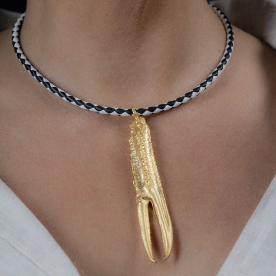 Leather Necklace Pata Cigala Tuent Luxe