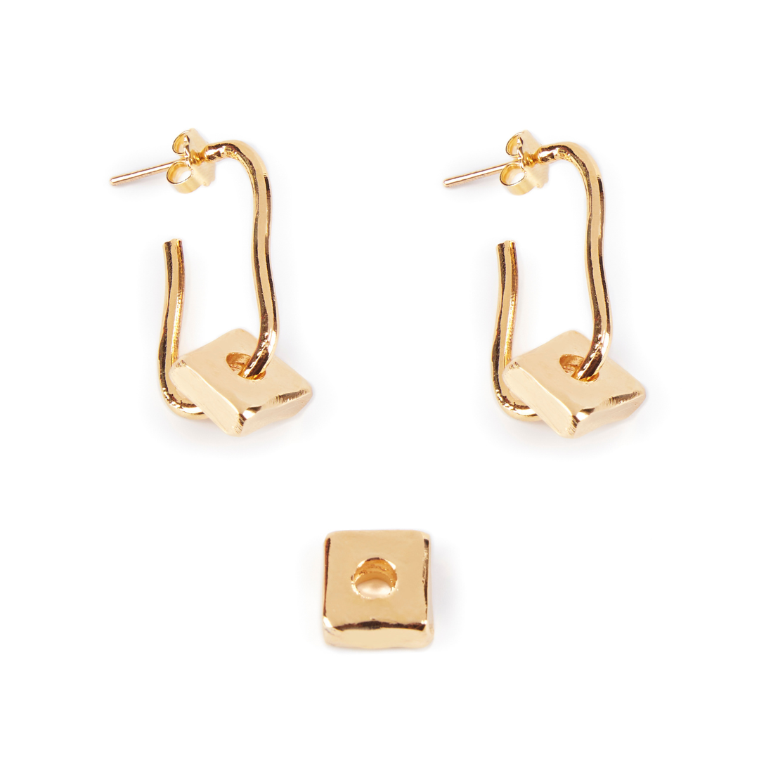 Pendientes Victoria con pieza cuadrada