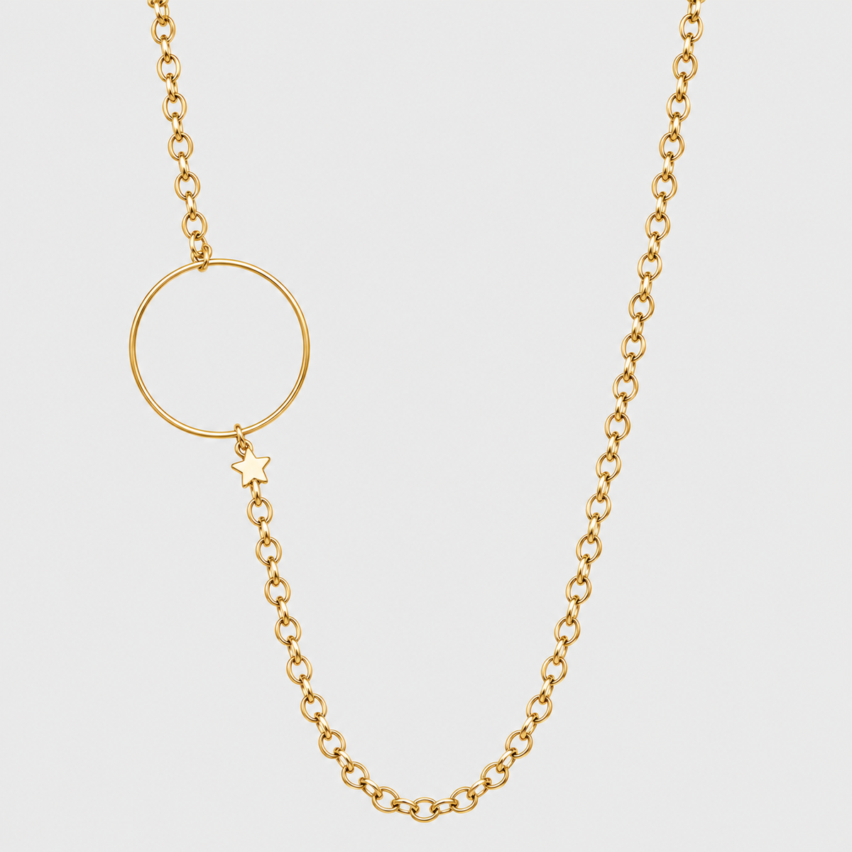 Collar cadena Aro Dorado bañado en oro