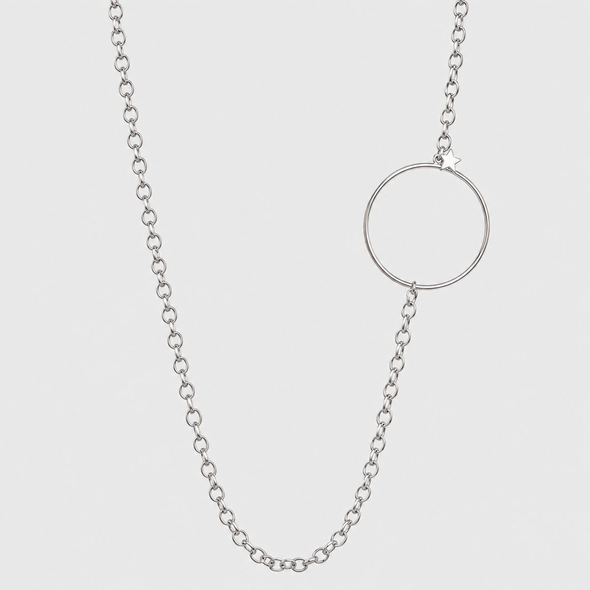 Collar cadena Aro Dorado bañado en plata