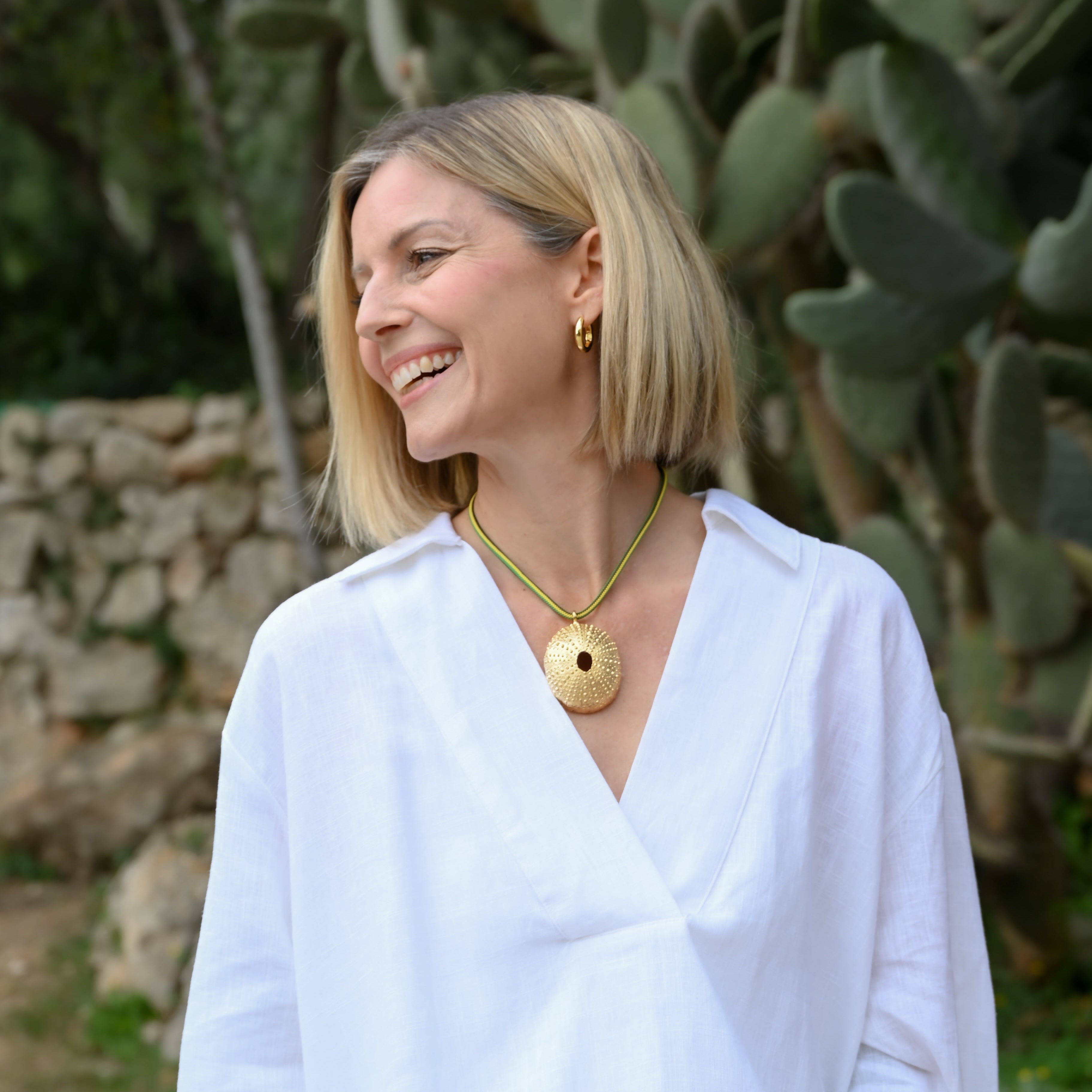 COLLAR ELASTICO FLUOR ERIZO DE MAR GRANDE