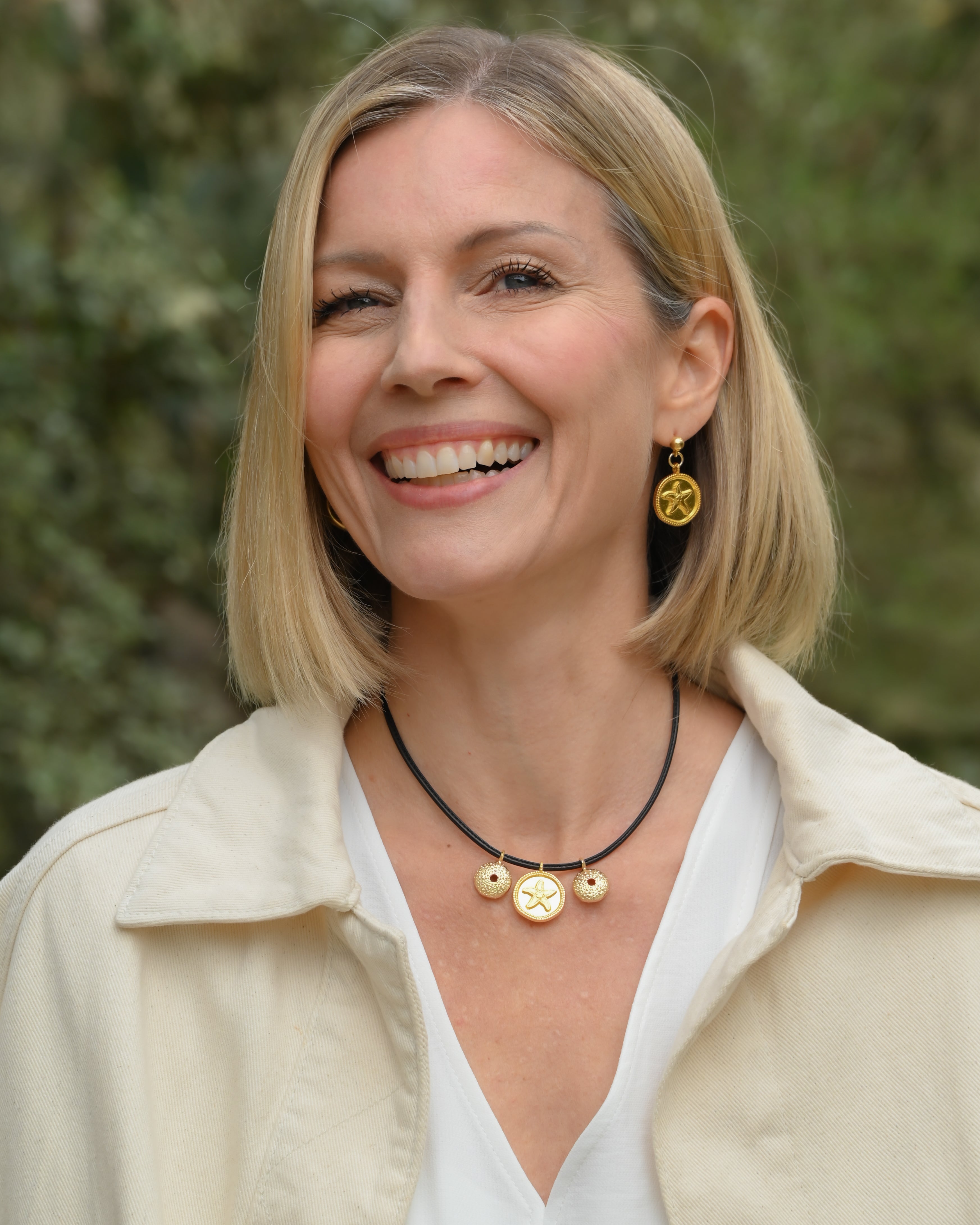 COLLAR CUERO ERIZOS&ESTRELLA